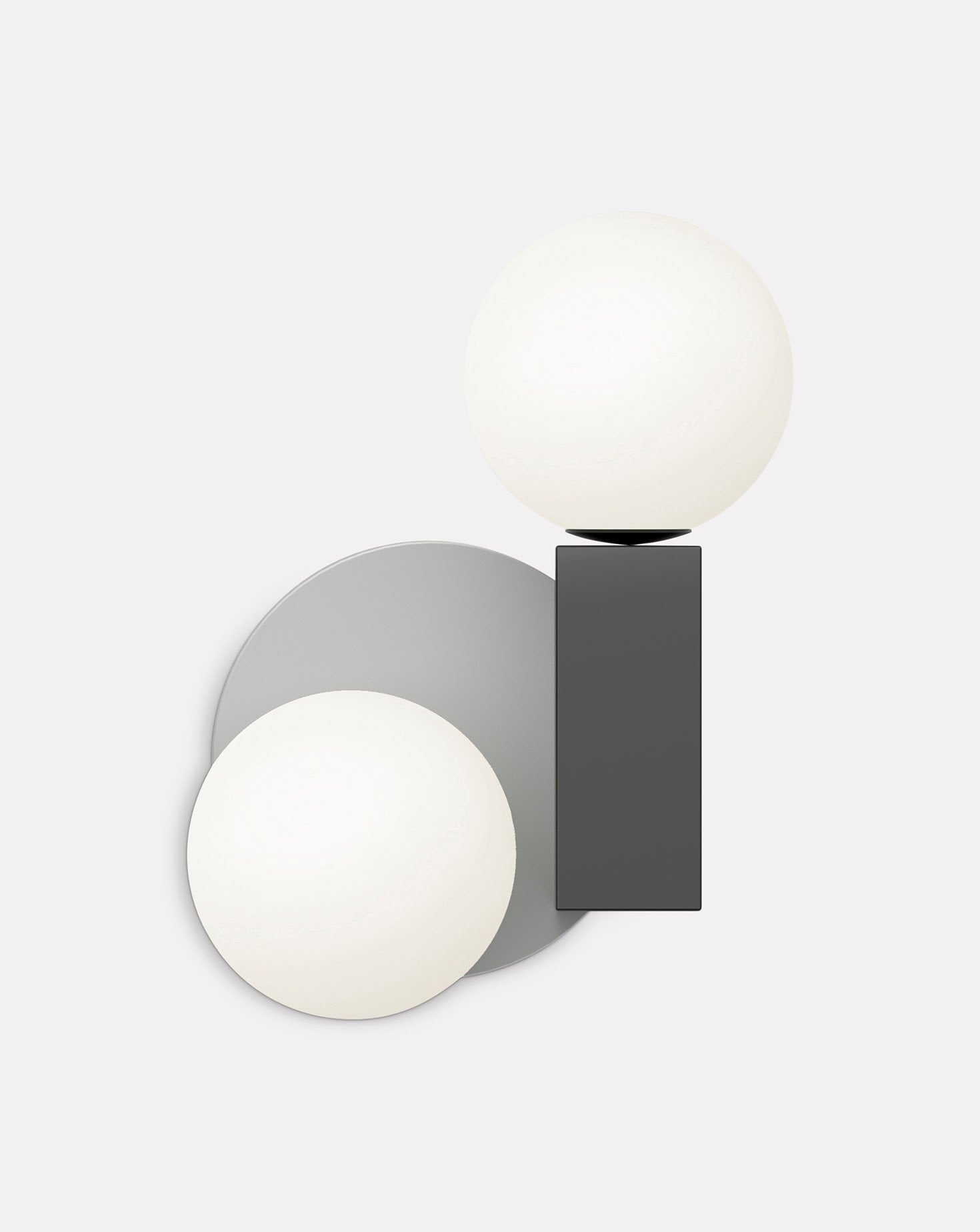 Volumes White Glass Wall Light