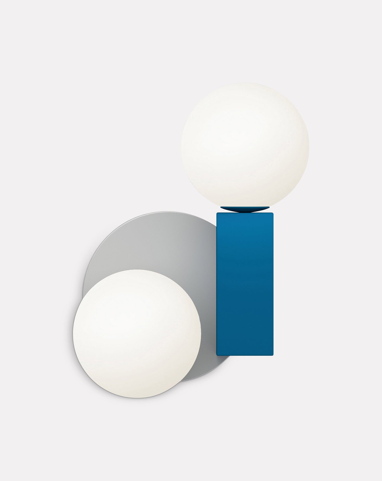 Volumes White Glass Wall Light