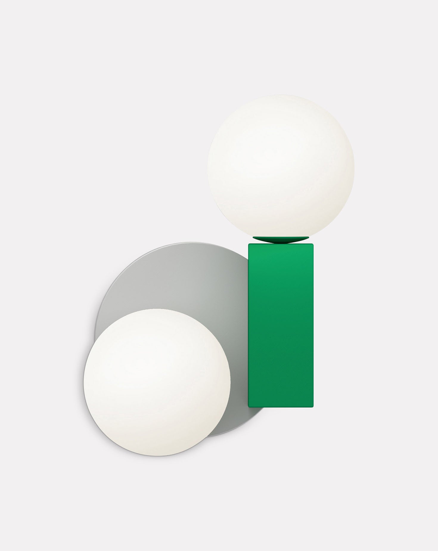 Volumes White Glass Wall Light