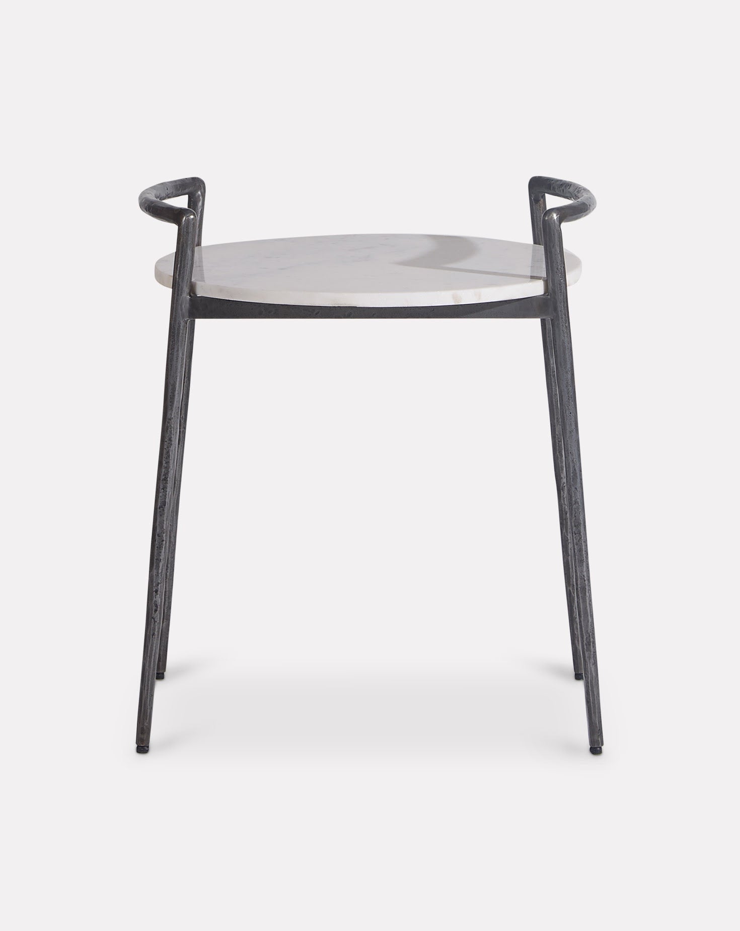 Forged Handle Charcoal Side Table Sage Living