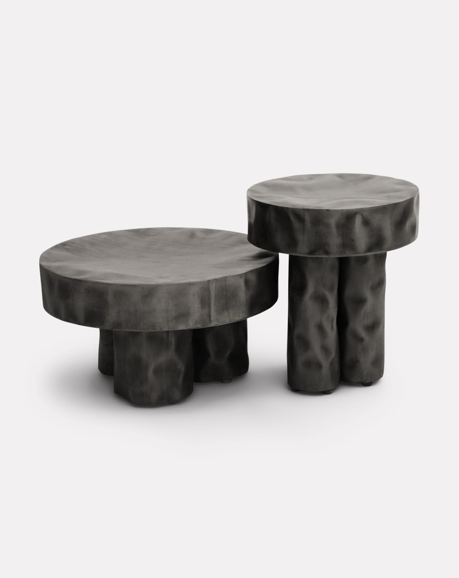 Set of 2 Tronco Stump Accent Tables Nitush - Aroosh