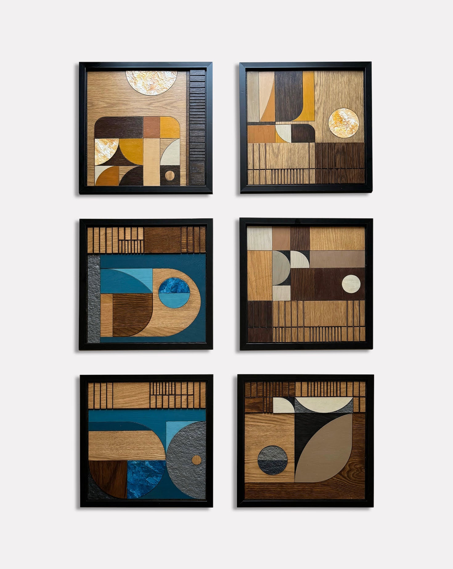 Set of 6 Huemetry Modular Wall Art Amal Jain - Hue Odyssey