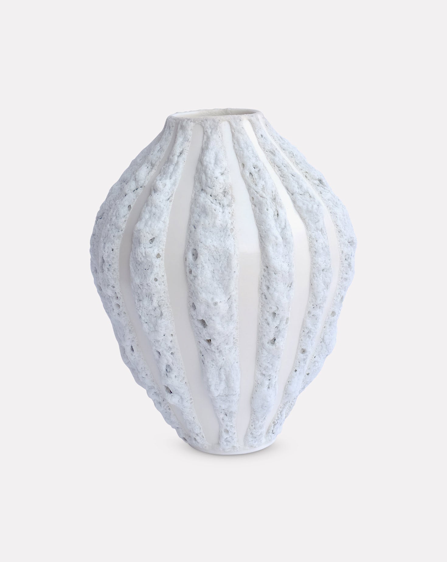 White Stripe Tulip Vase I CEE Ceramics