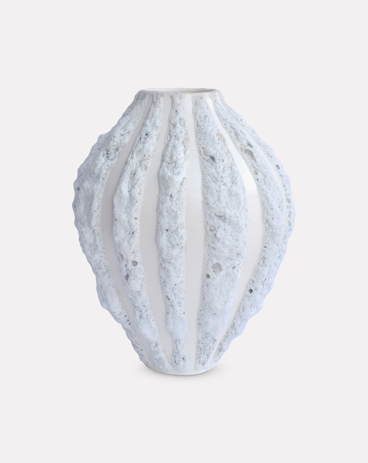 White Stripe Tulip Vase I CEE Ceramics