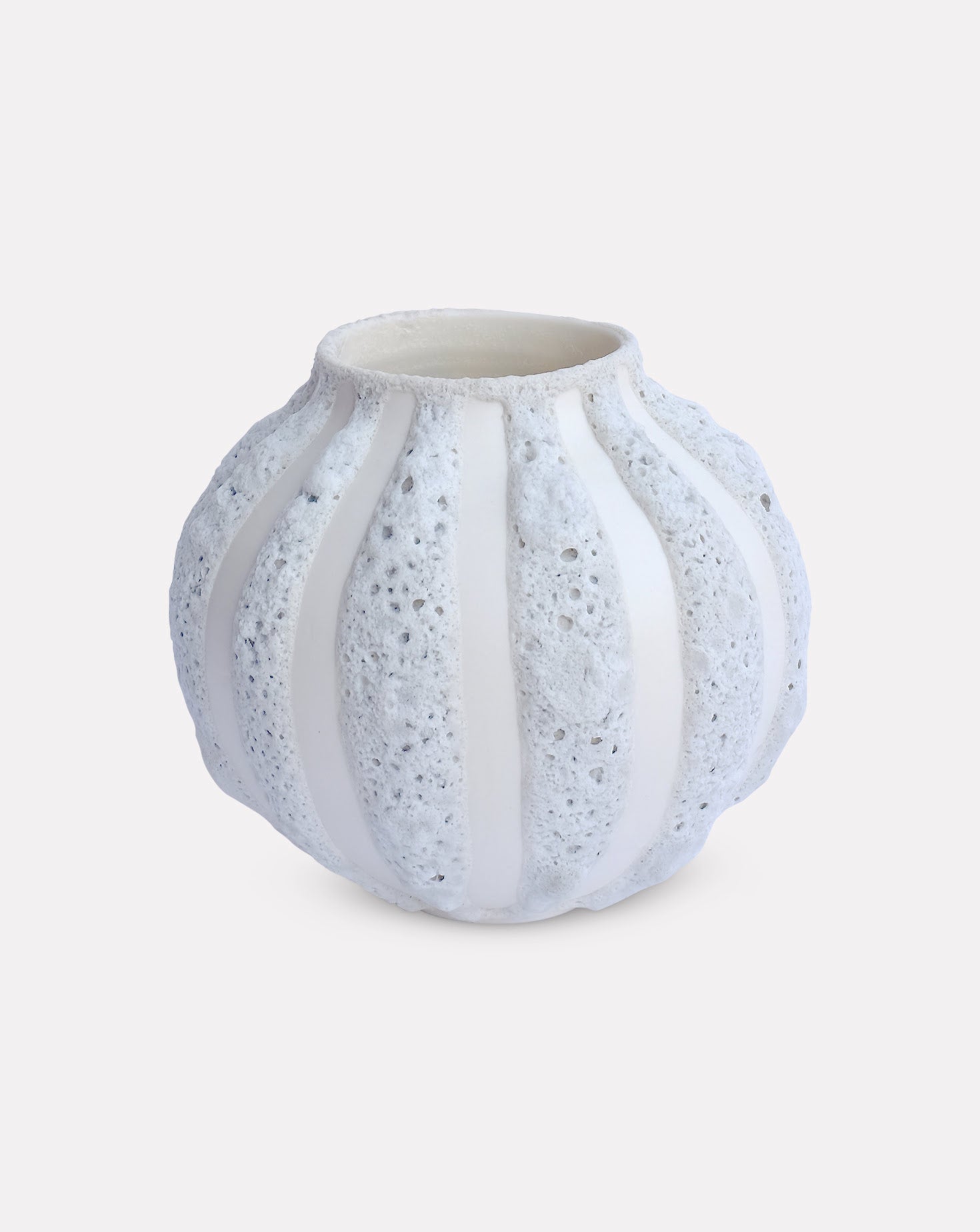 White Stripe Vase Low CEE Ceramics