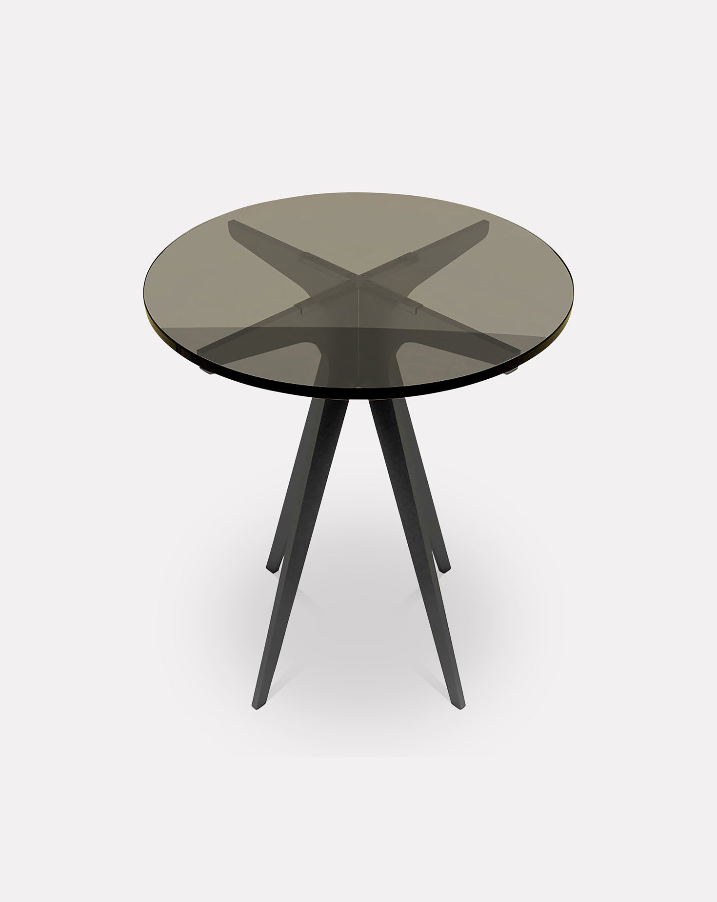 Dean Bronzed Glass and Metal Side Table