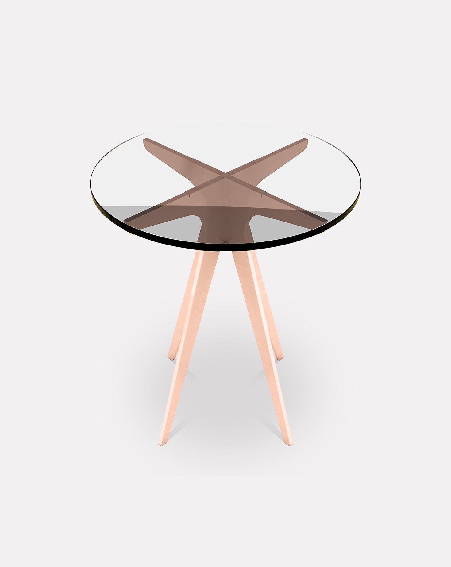 Dean Clear Glass and Metal Side Table