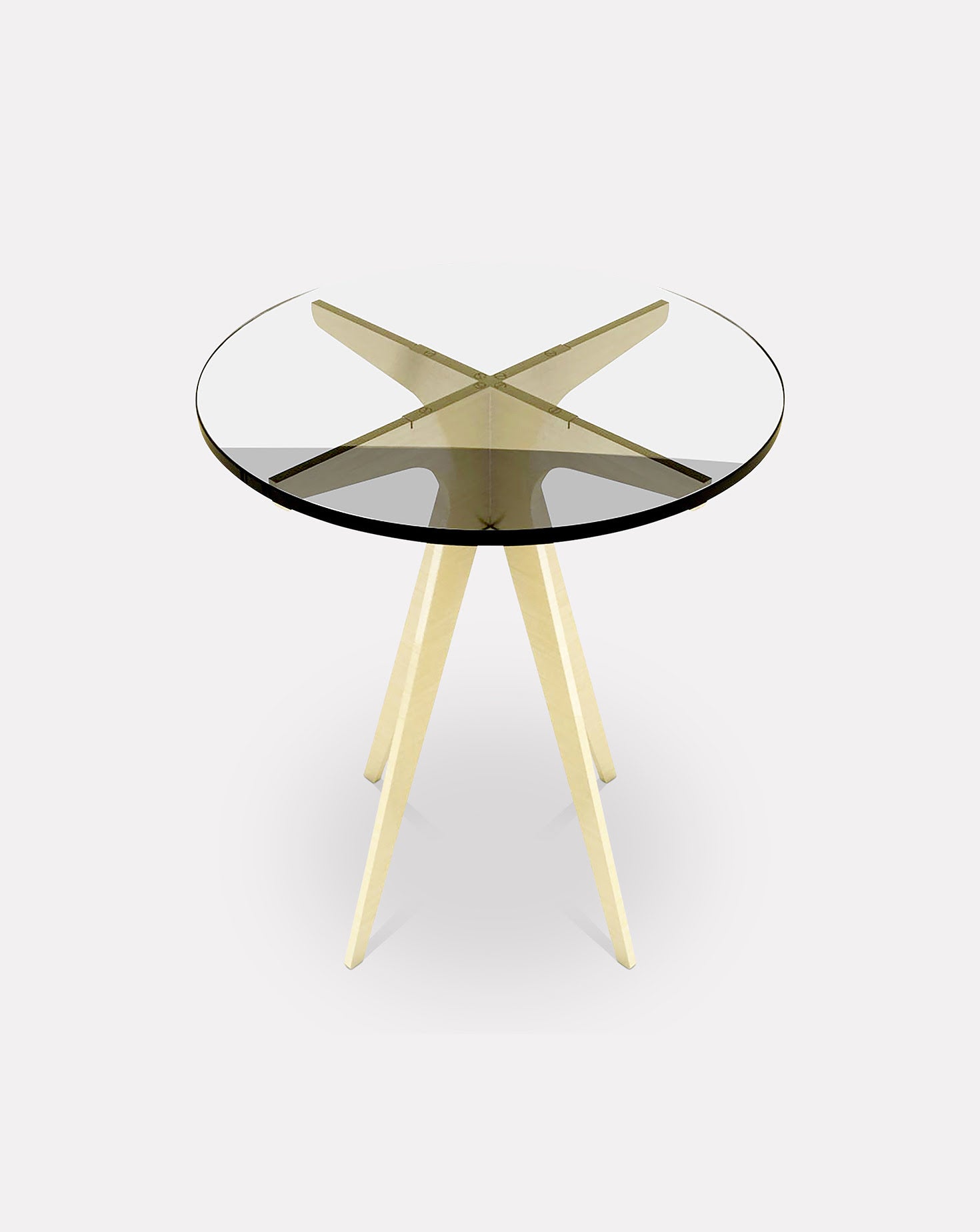 Dean Clear Glass and Metal Side Table