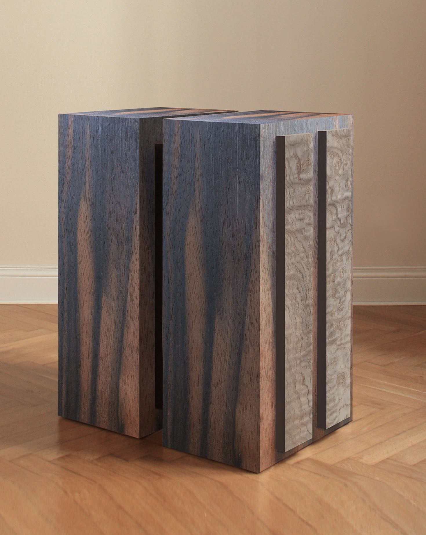 Double 02 Stripe Series Solid One Side Table