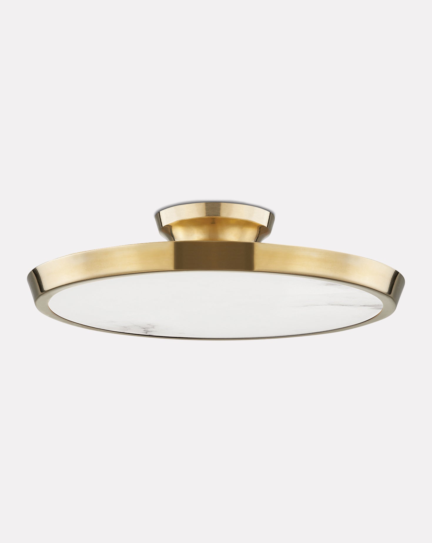 Draper Aged Brass Flush Mount