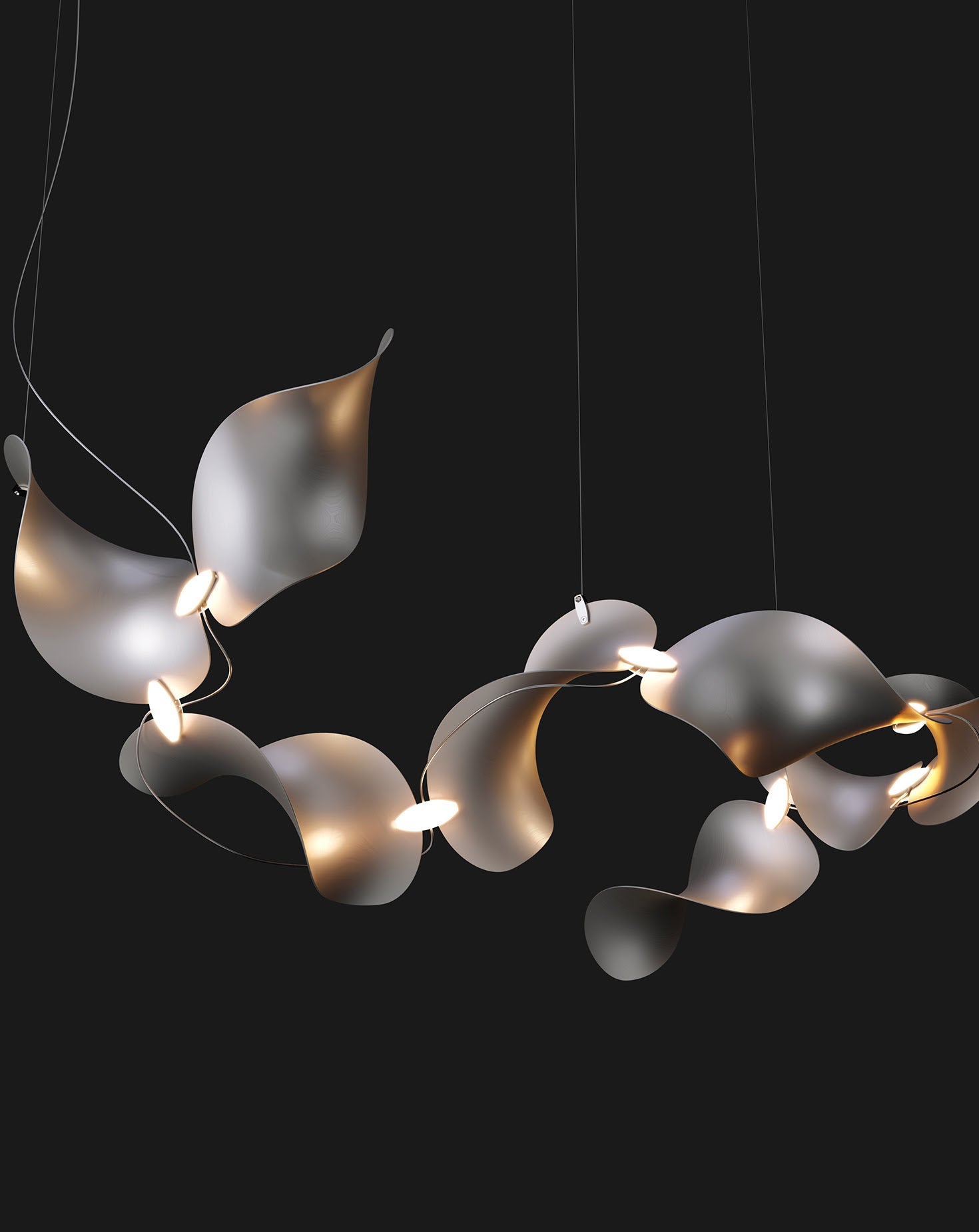 Dune 8 Curve Chandelier