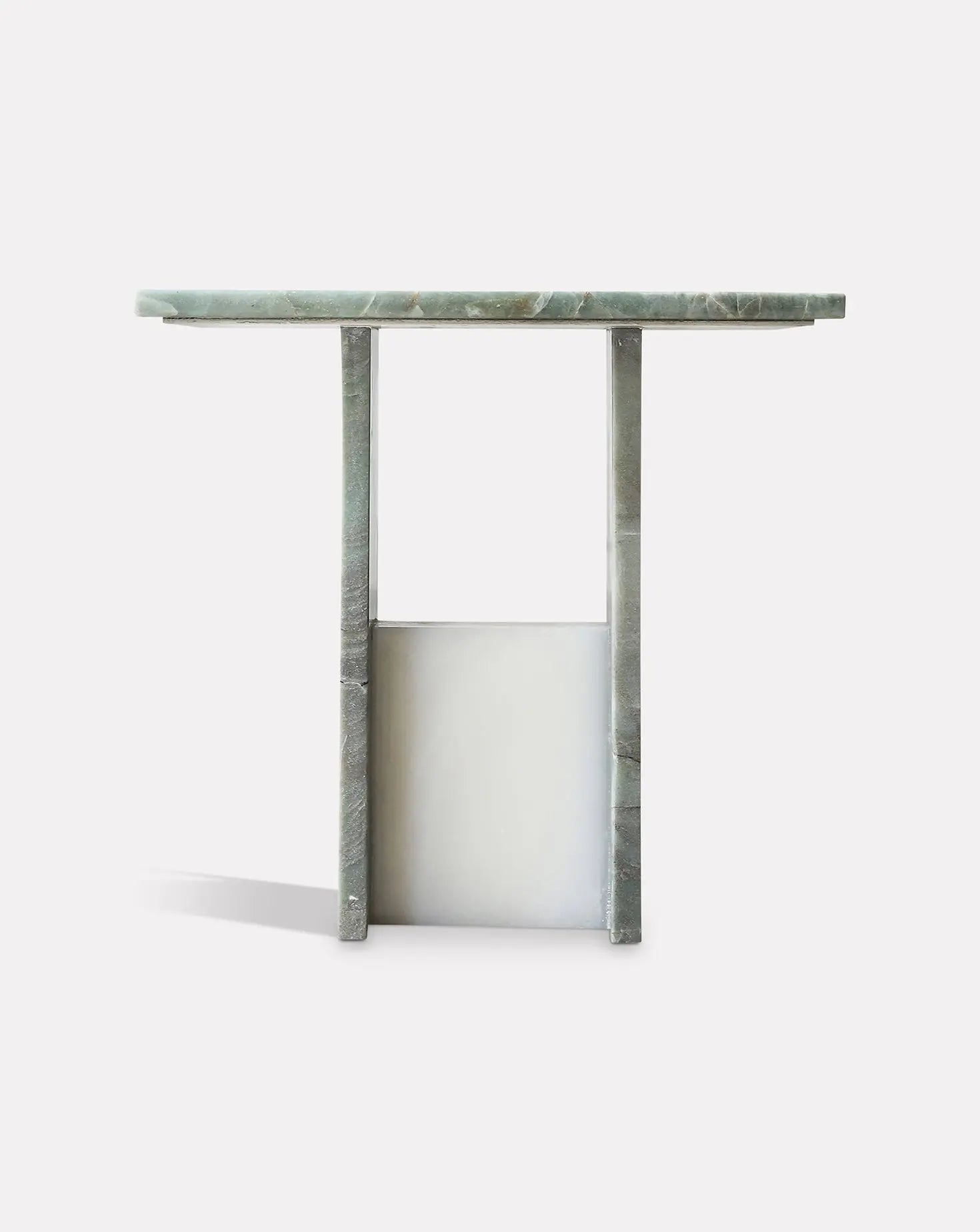 Emerald Quartzite Sculptural Side Table Stone Stackers