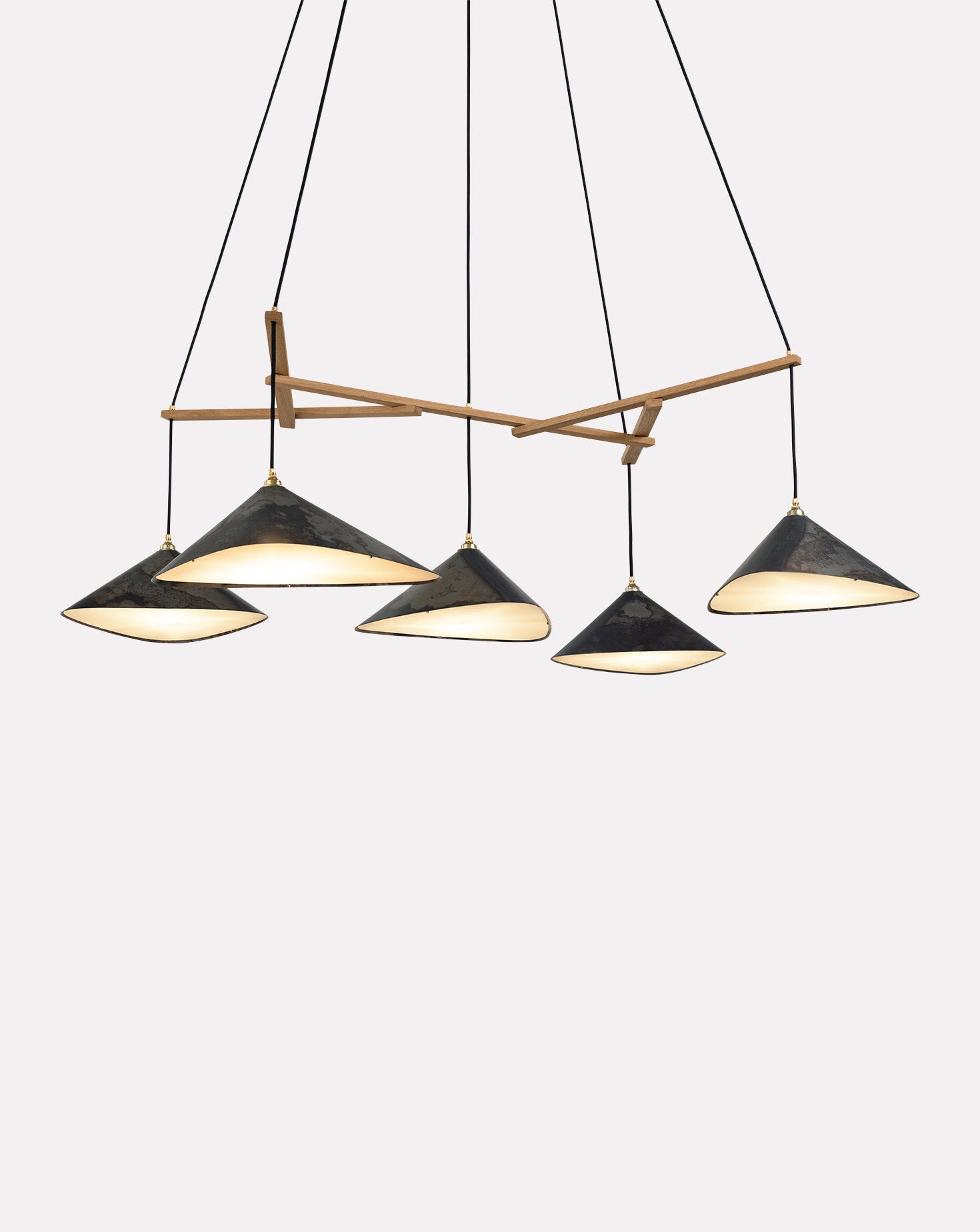 Emily Group of Five Oxidized Chandelier