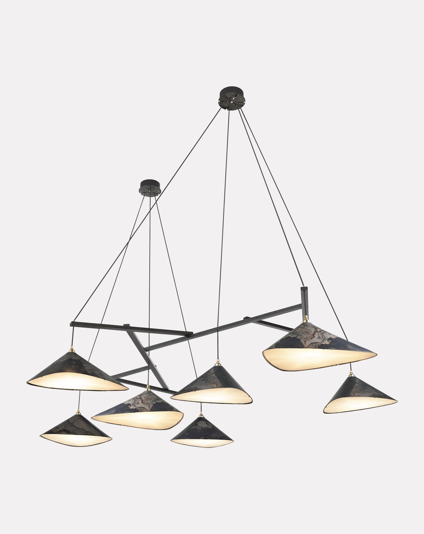 Emily Group of Seven Oxidized Chandelier