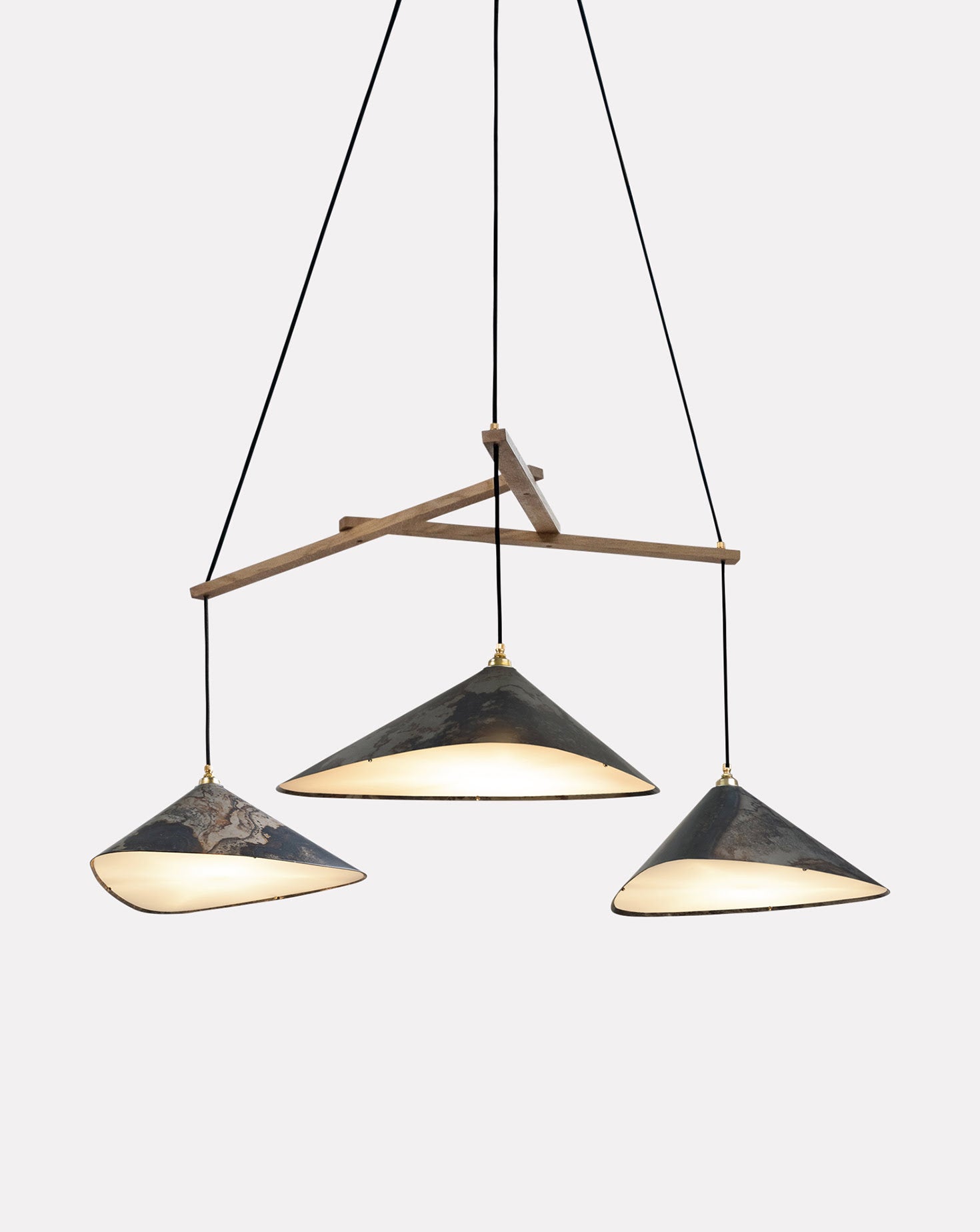 Emily Group of Three Oxidized Chandelier