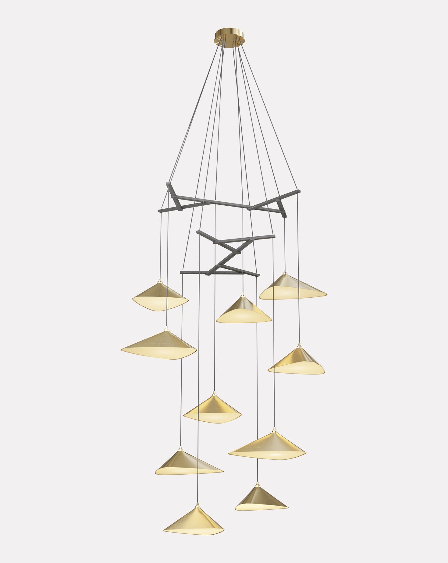 Emily V10 Brass Chandelier