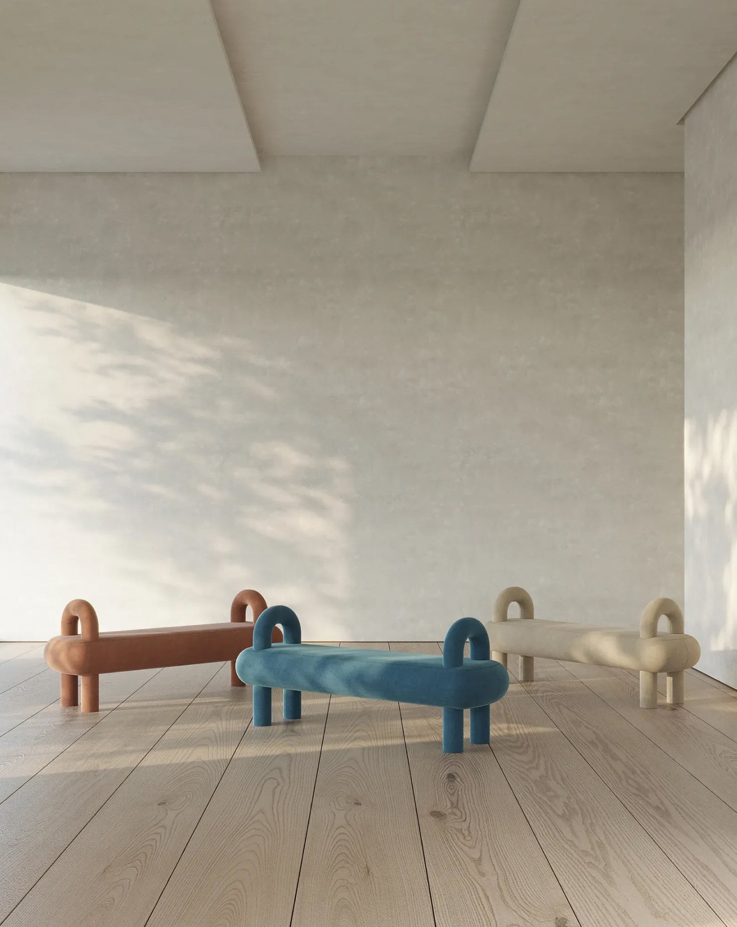 Fat Wood and Upholstered Bench