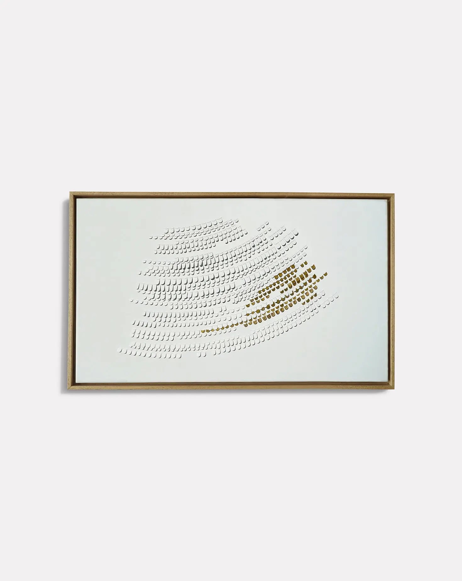 Feather White and Gold Wall Art Louise Heighes