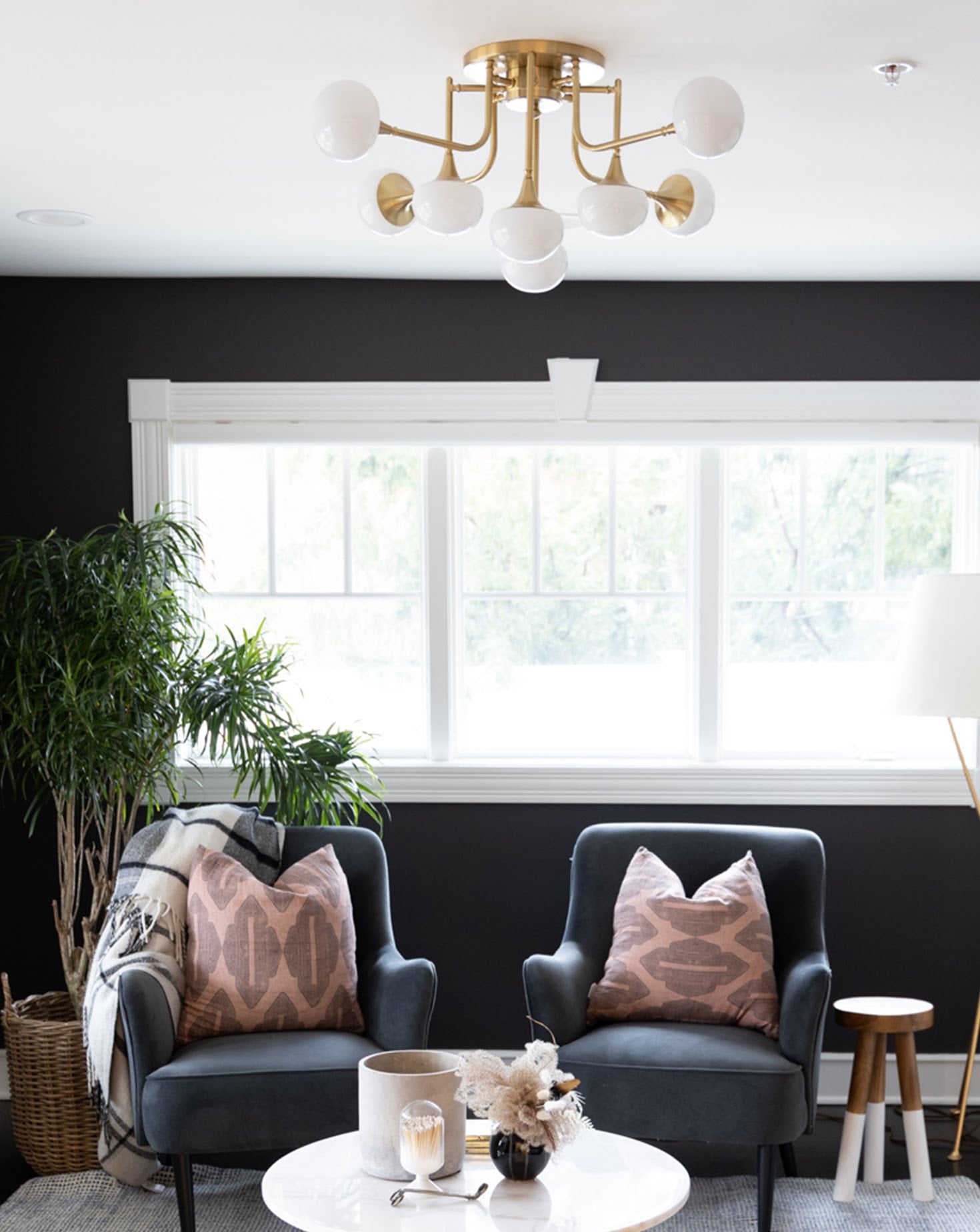 Fleming Brass and Glass Flush Mount