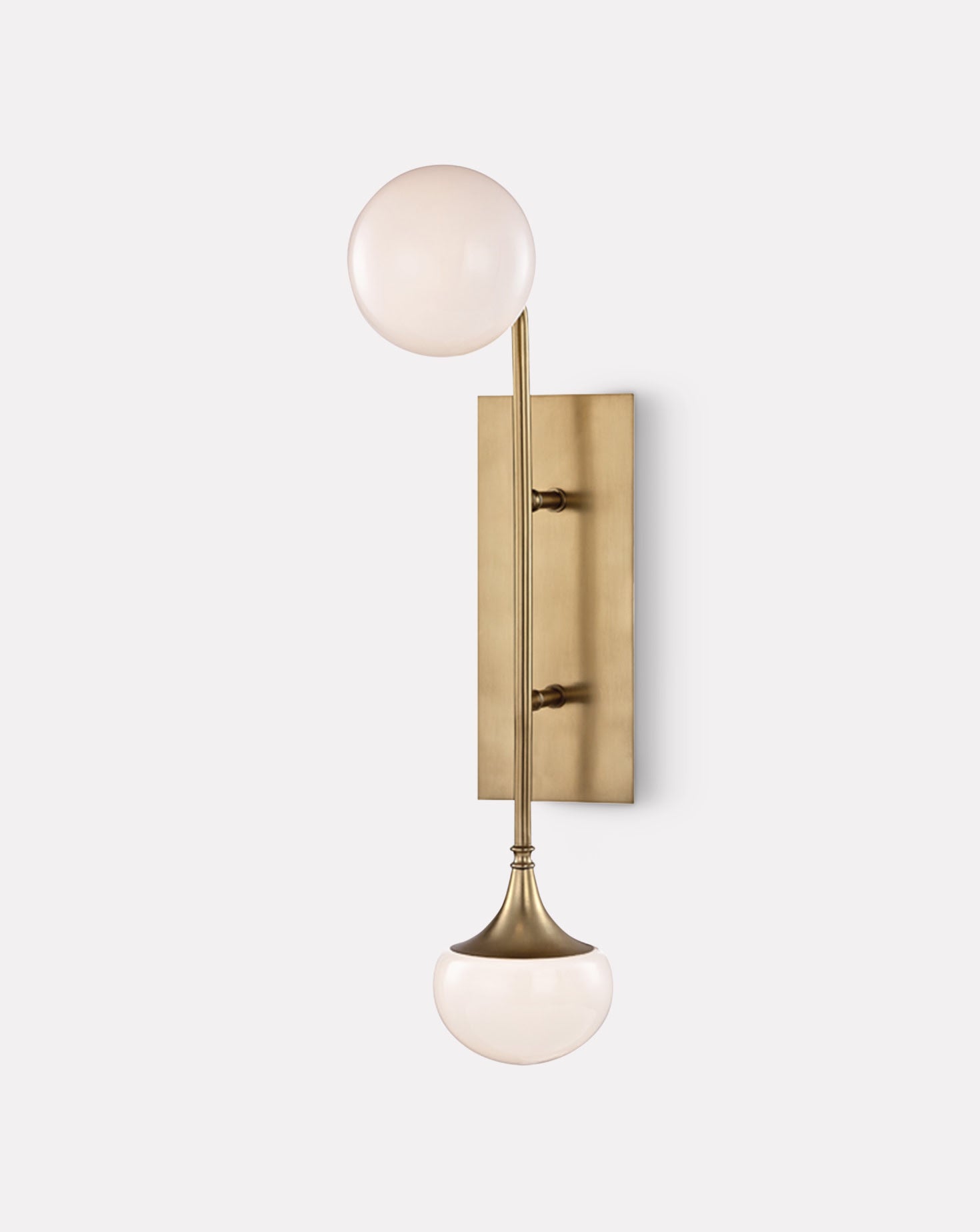Fleming Brass and Glass Wall Sconce