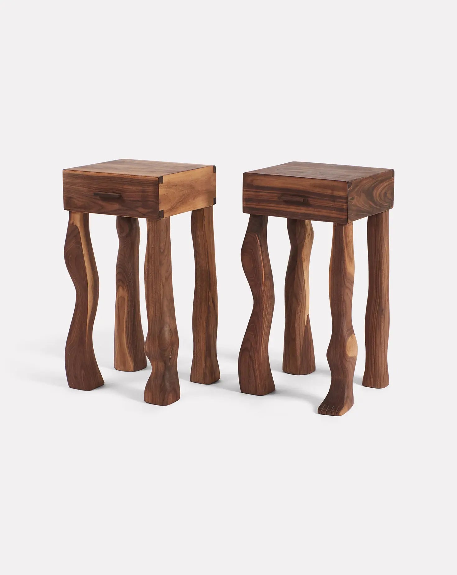 Foot Walnut Side Table in Pair Project 213A