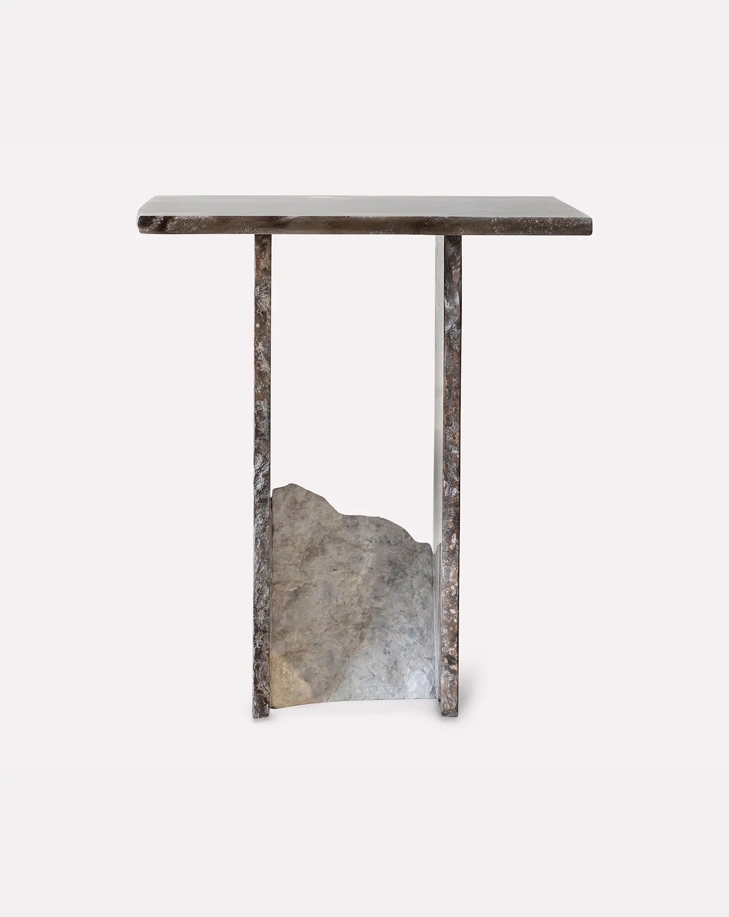 Frappuccino and Grey Marble Side Table Stone Stackers