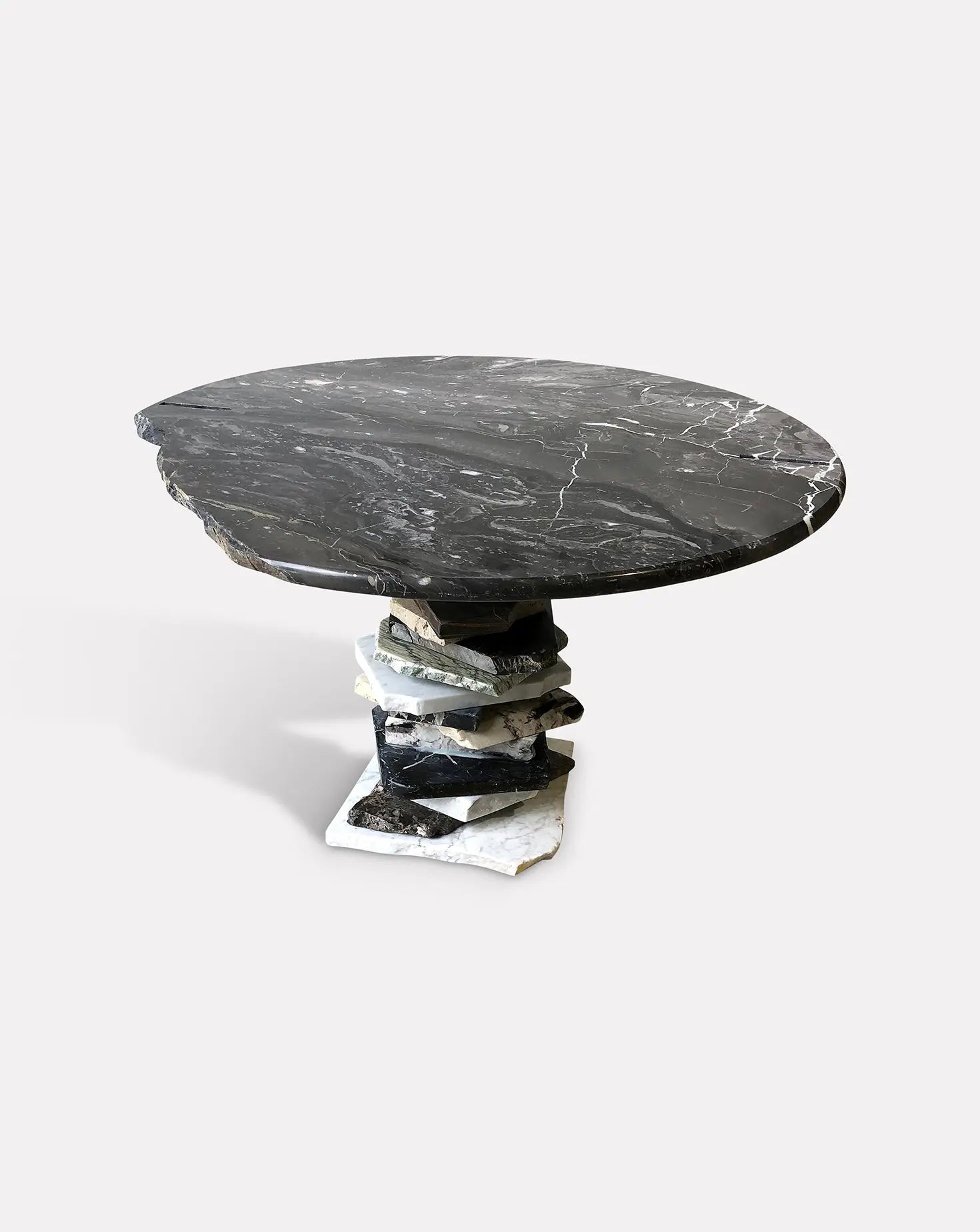 Grigio Orobico Marble Side Table Stone Stackers