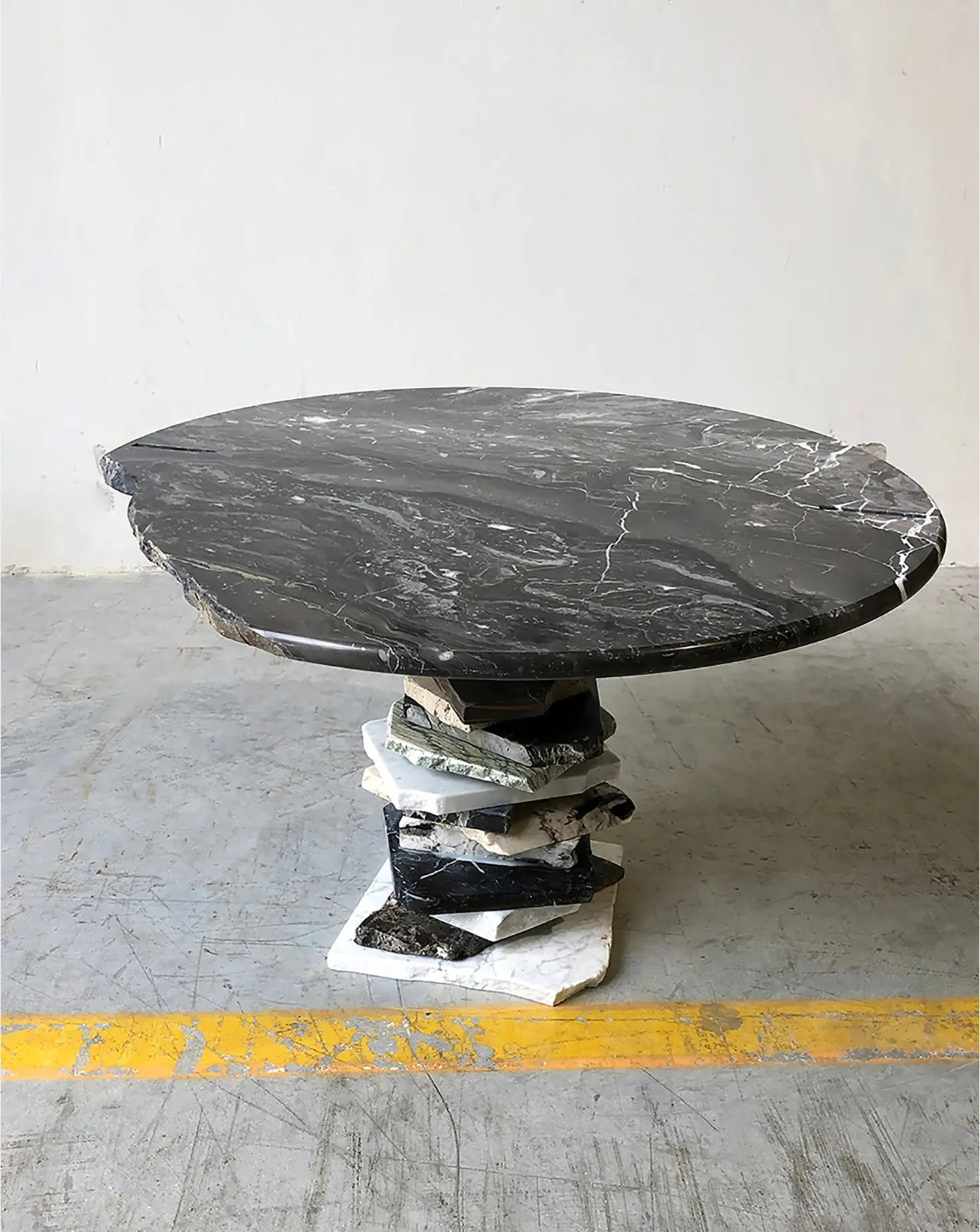 Grigio Orobico Marble Side Table Stone Stackers