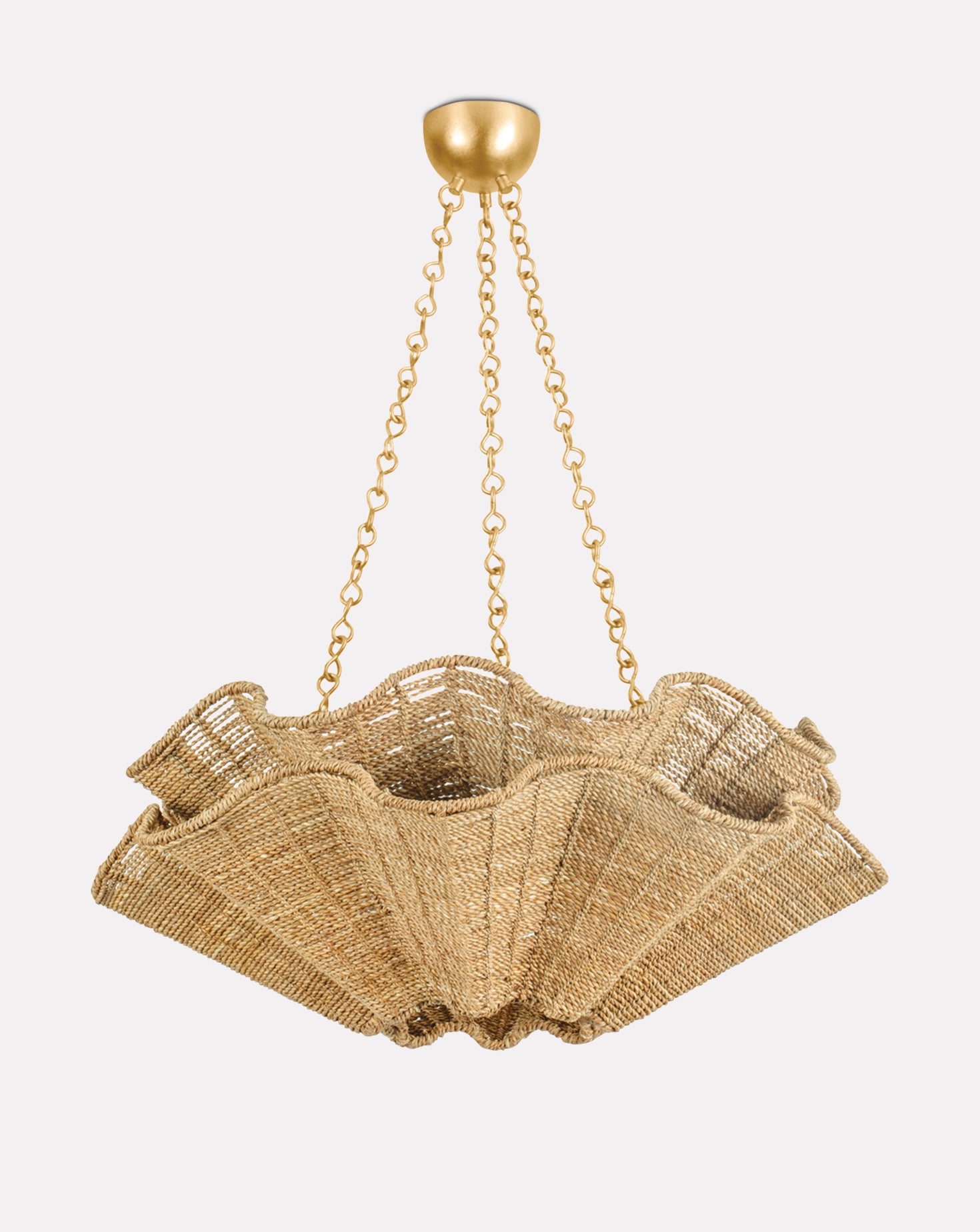 Hayworth Gold Leaf Chandelier