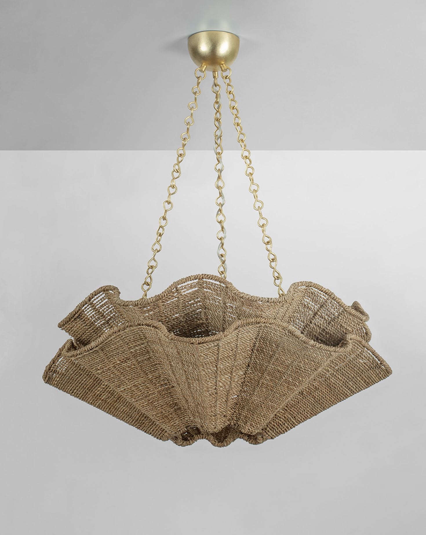 Hayworth Gold Leaf Chandelier