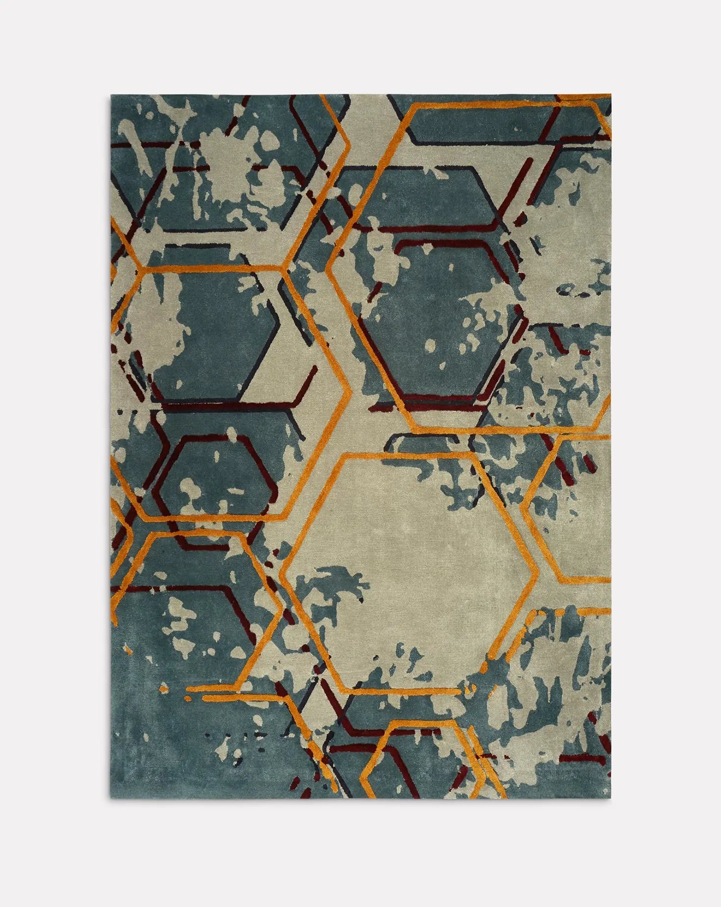 Honeycomb Blue Rug Stepevi