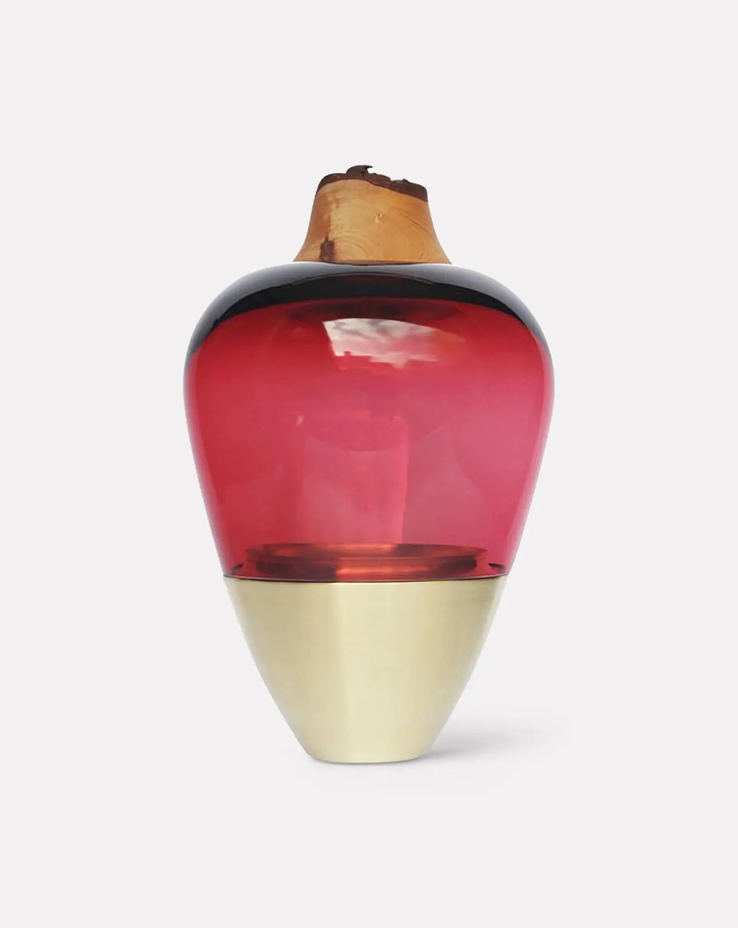 India 1 Red Brass Vase Utopia & Utility