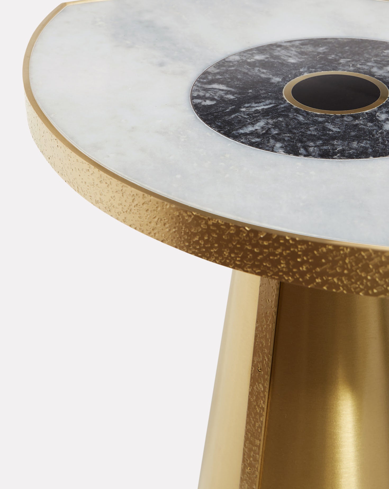 Iris Brass Side Table