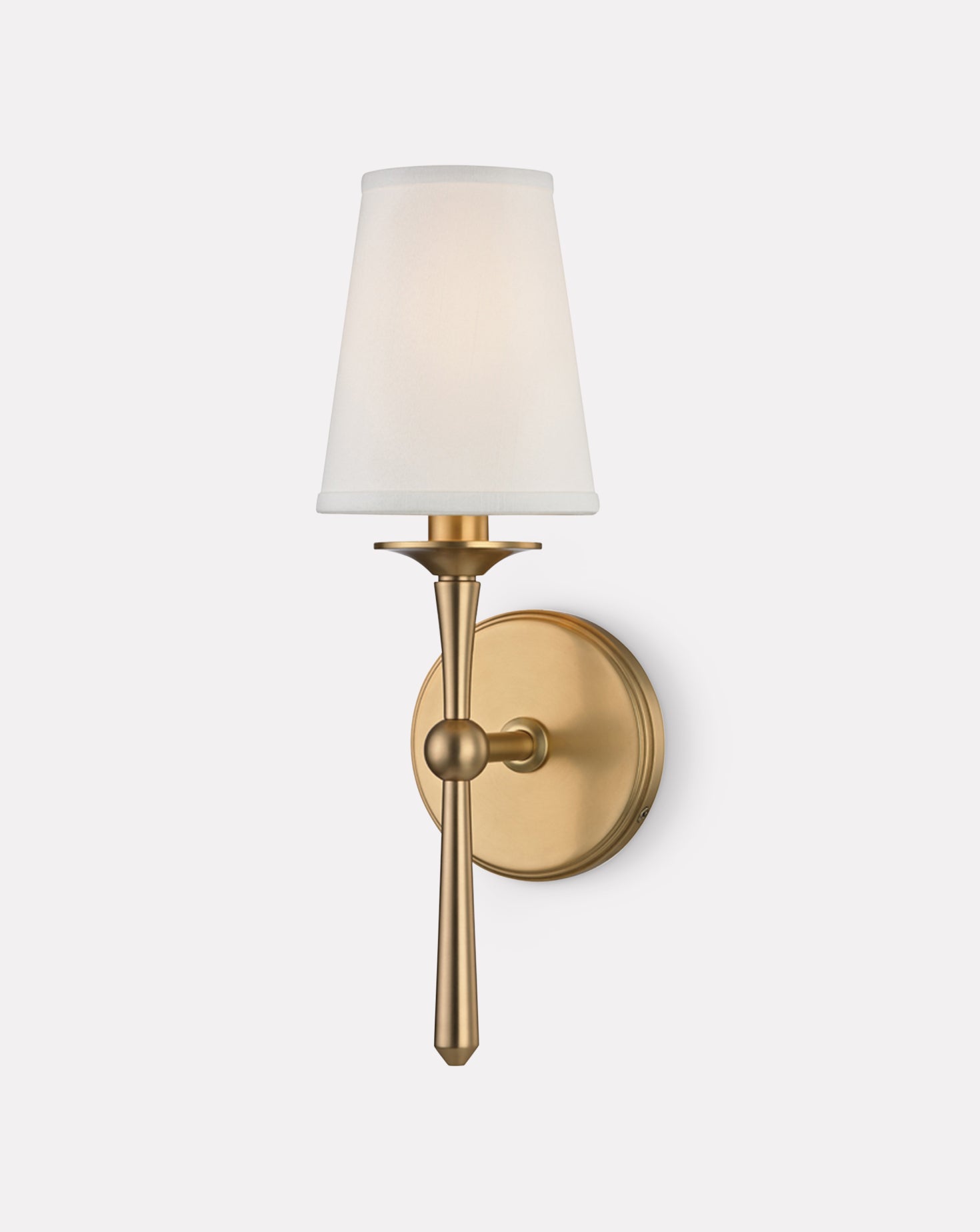 Islip Brass and Silk Wall Sconce