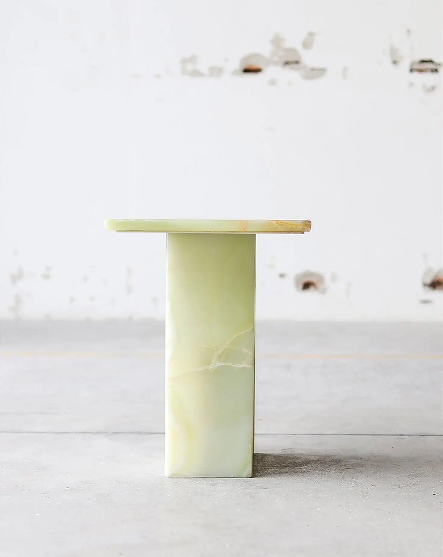 Jade Green Onyx Sculptural Side Table Stone Stackers