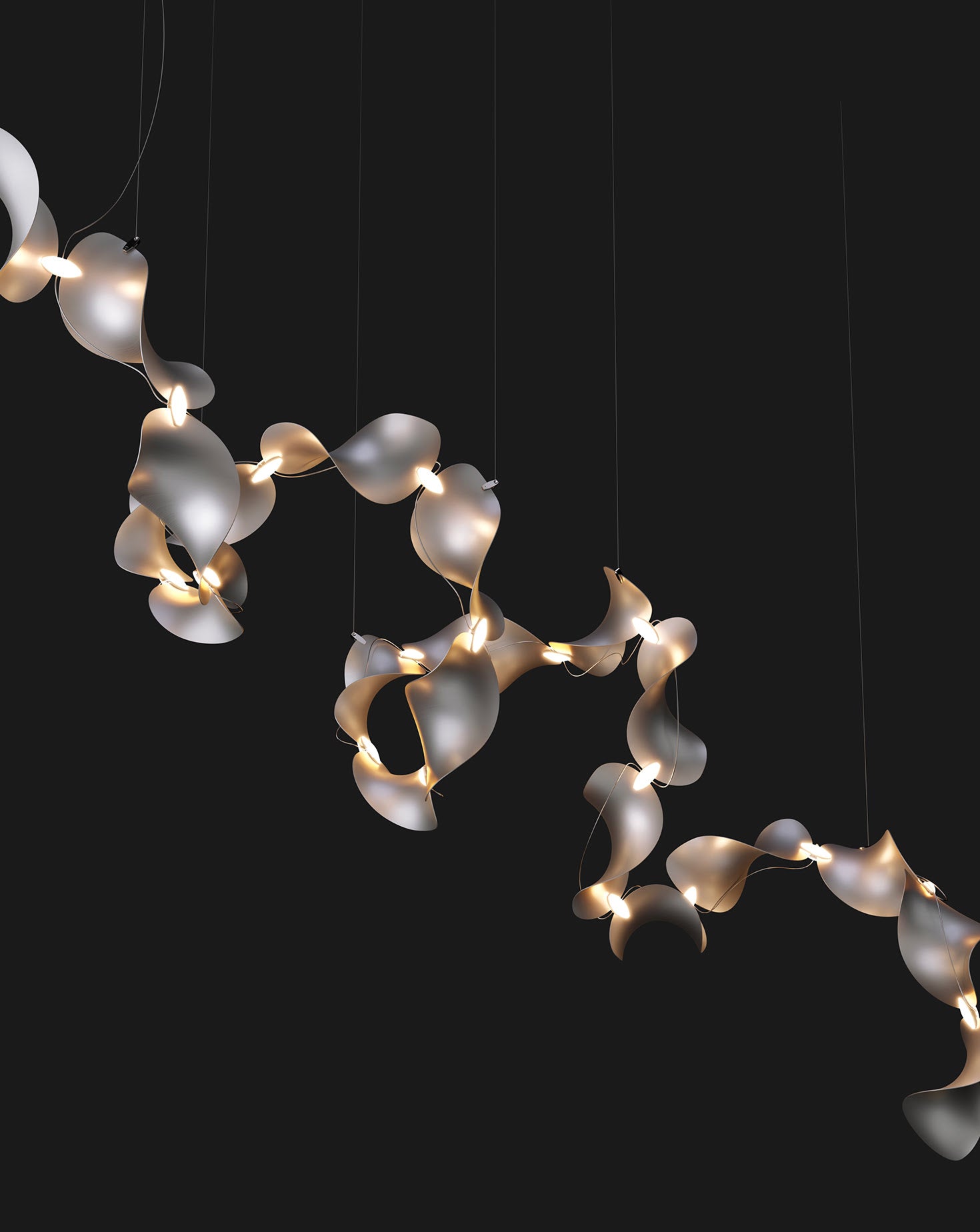 Dune 20 Spiral Chandelier