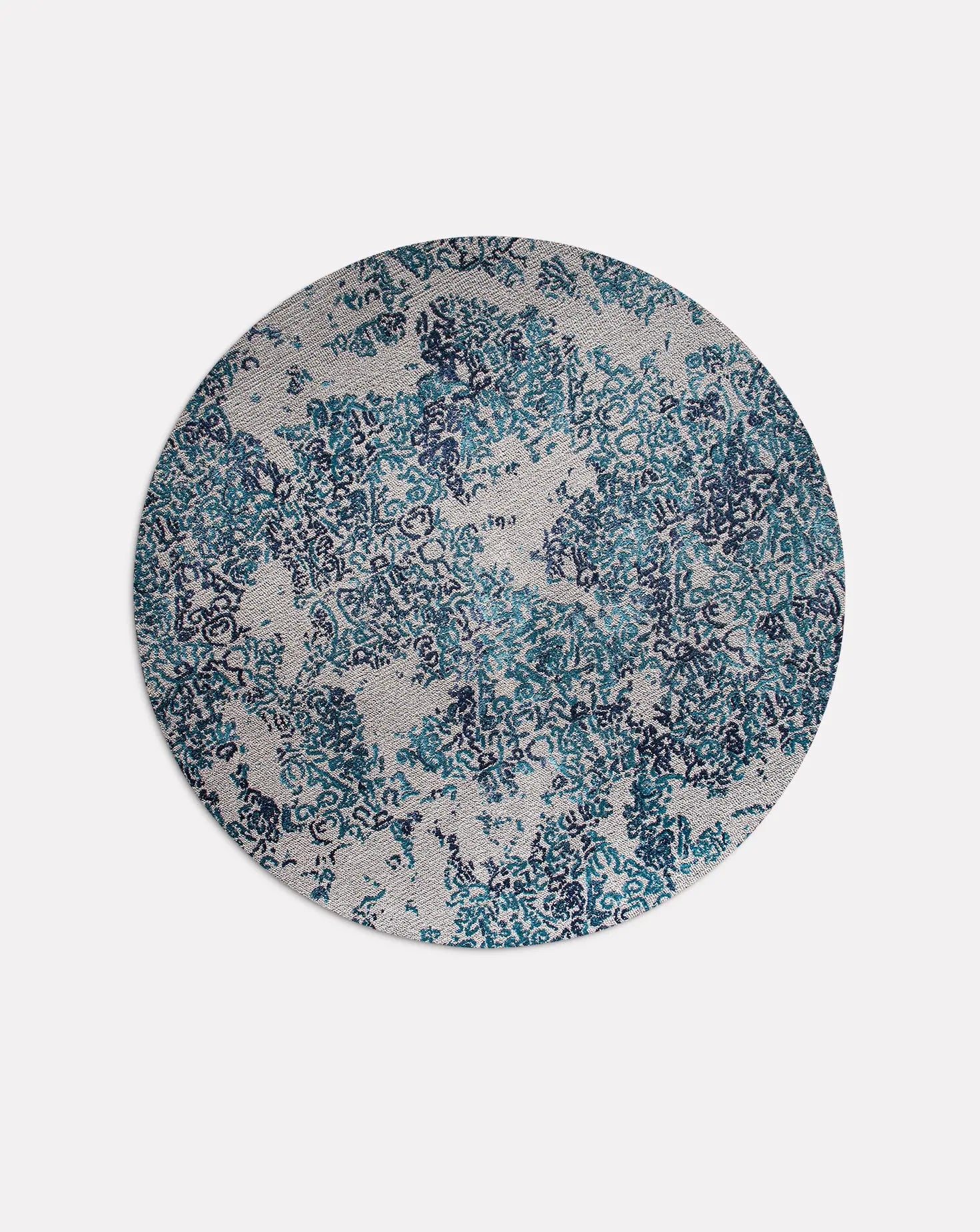 Lace Blue Round Rug Stepevi