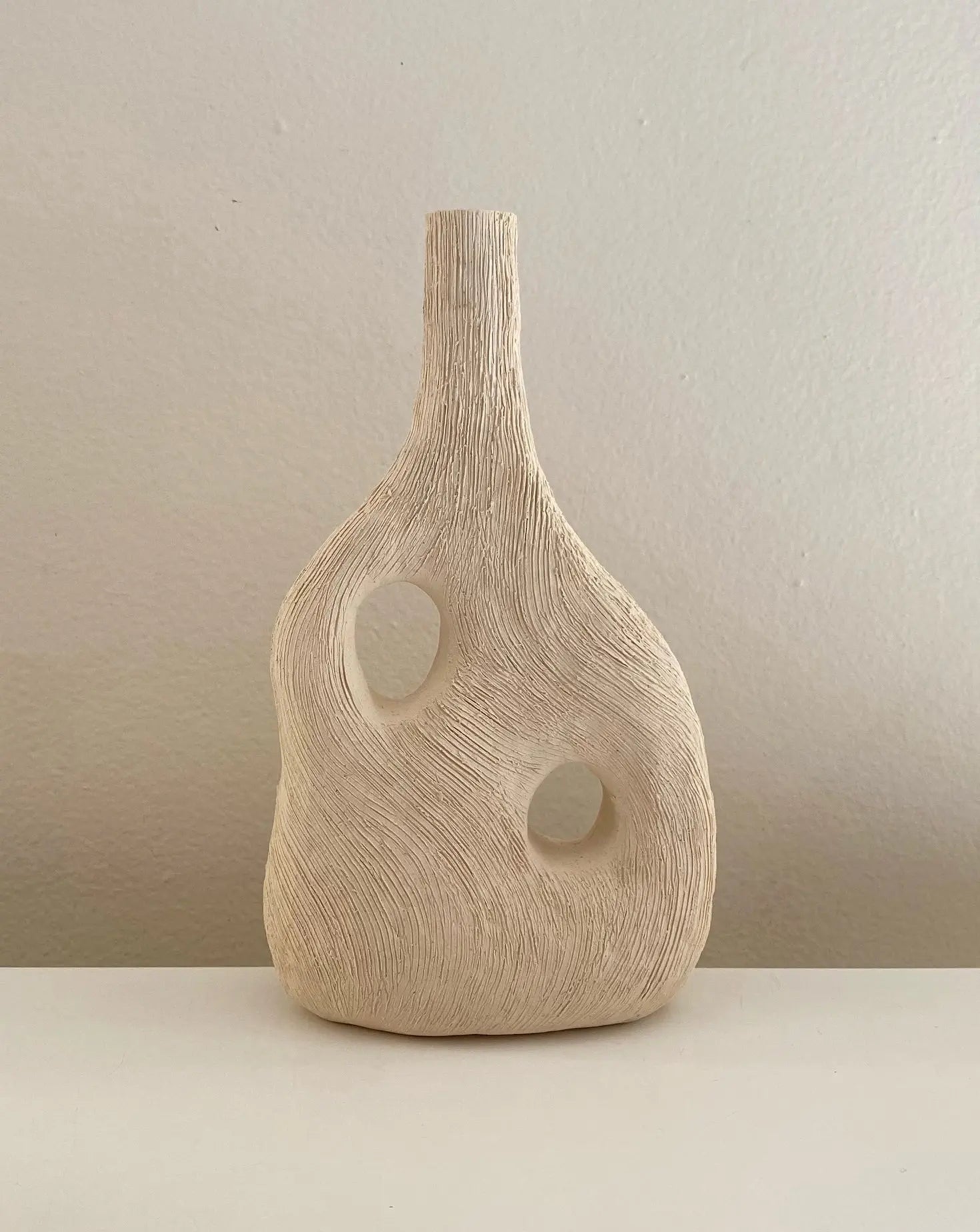 Landscape Tall Neck Cream Vessel Tania Whalen