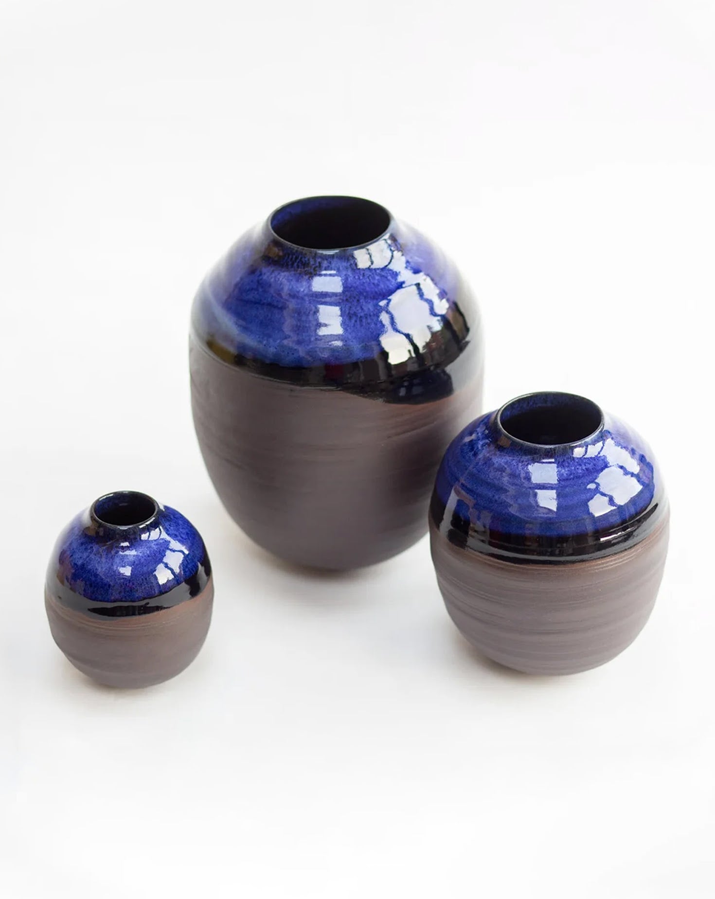 Cobal Blue Onyx Porcelain Moon Jar