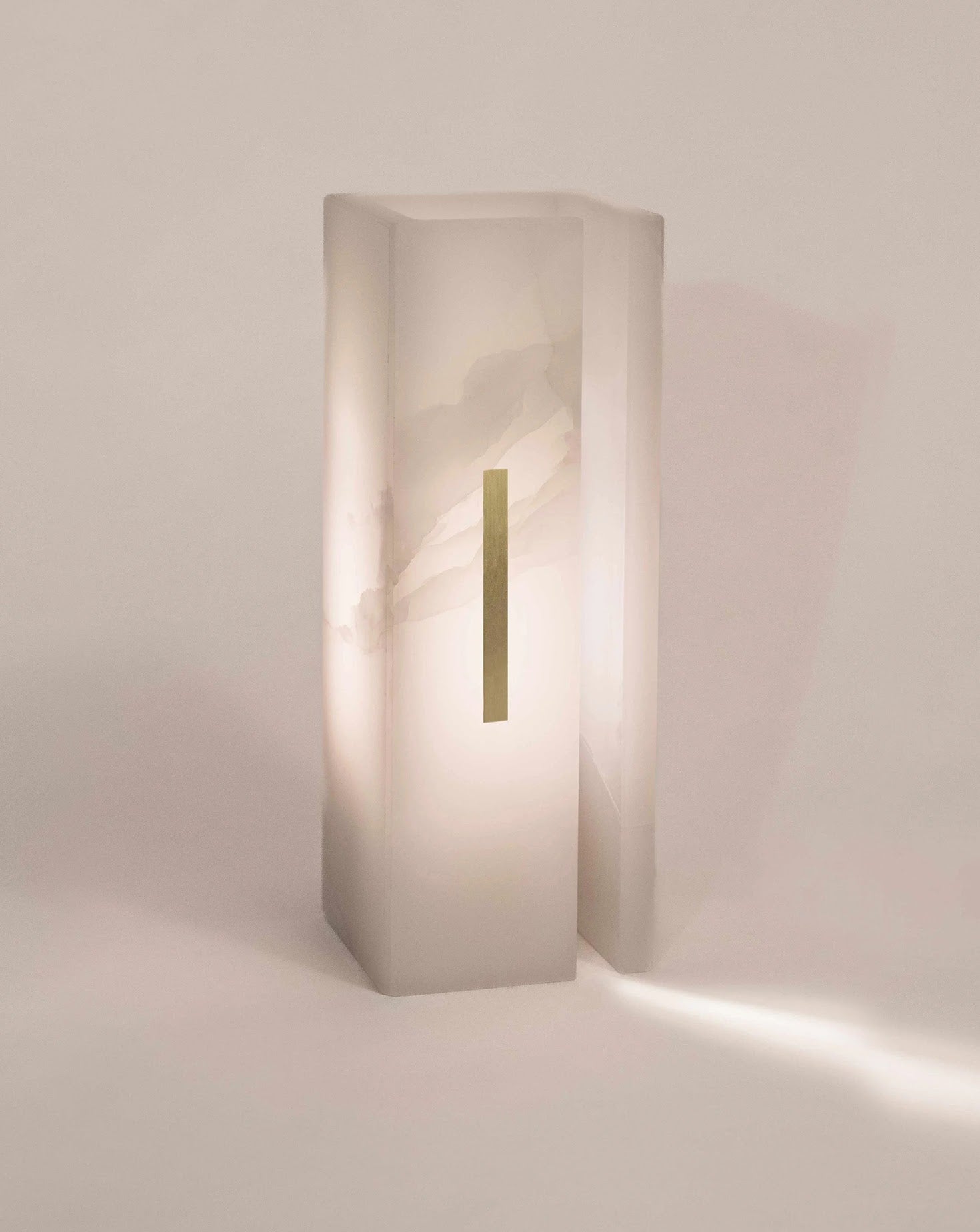03-C White Onyx Marble Table Lamp