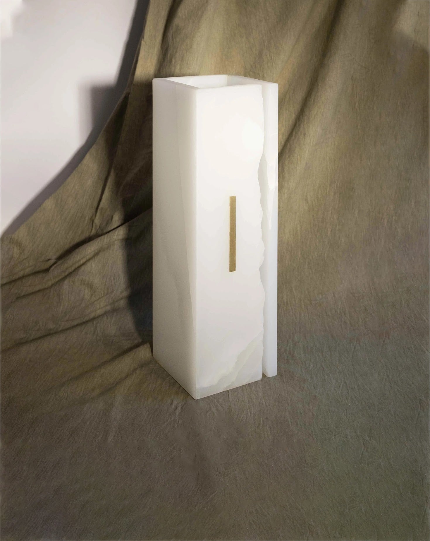 03-C White Onyx Marble Table Lamp