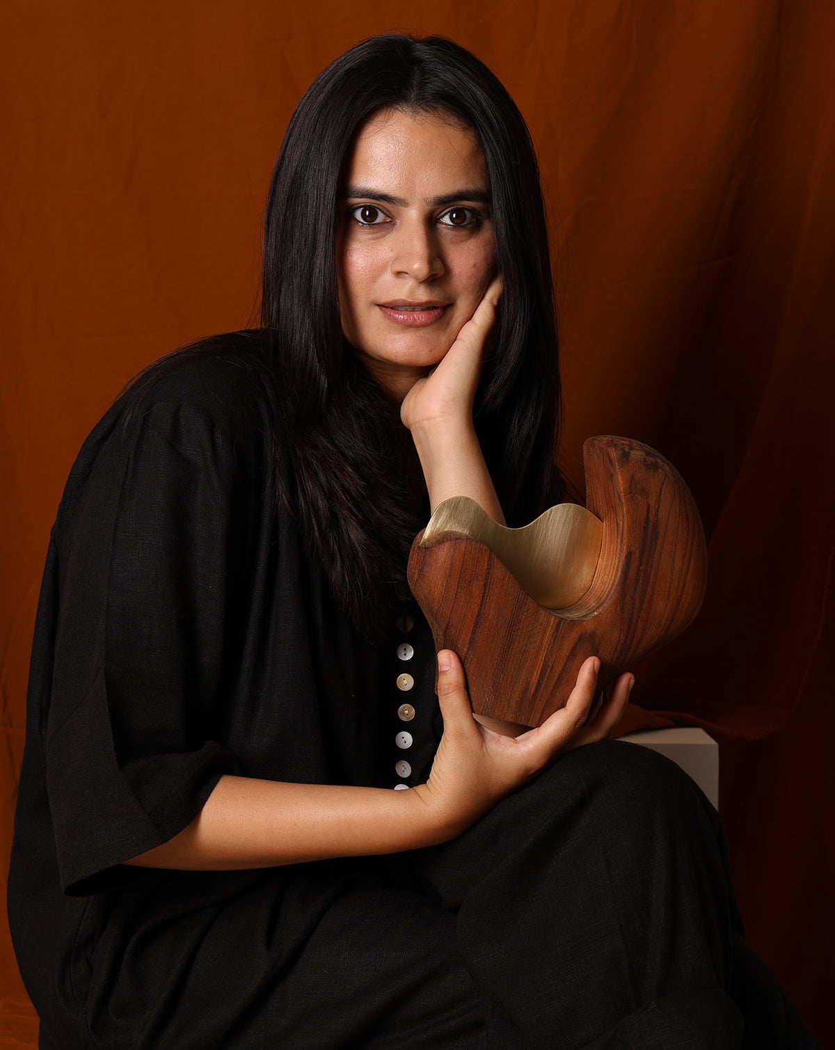 Collectible tabletop accessory blending traditional Indian craftsmanship with contemporary design