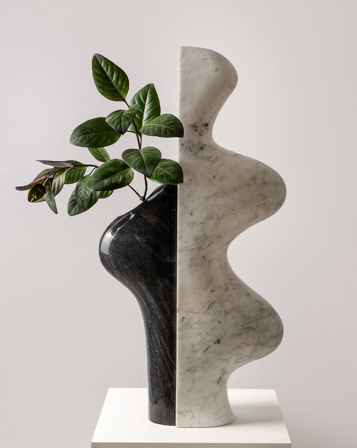 Floor sculpture scaled for living room, dining room or office interiors