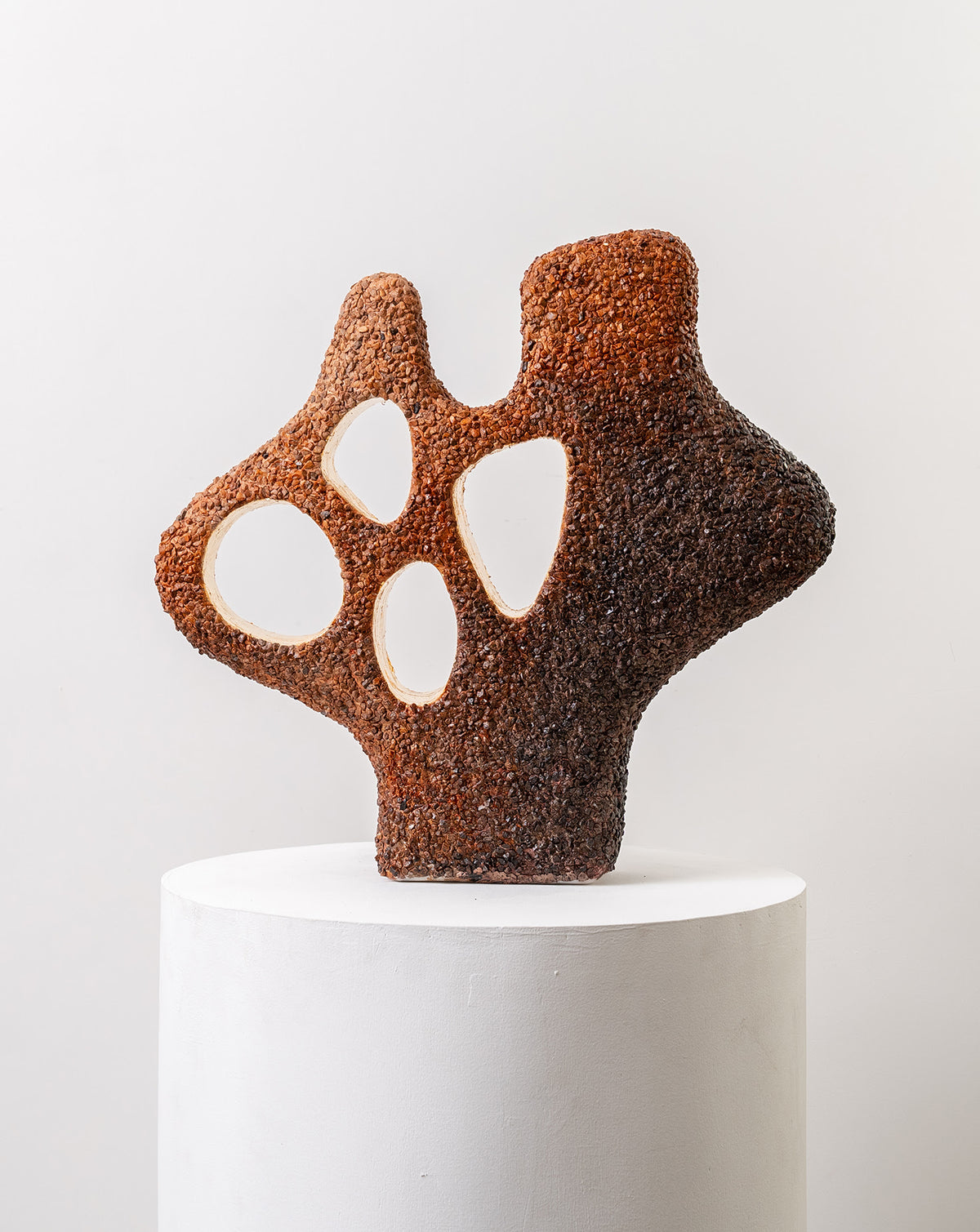 Jali-inspired fragment reimagined at intimate scale, 49 by 47 by 10 centimetres