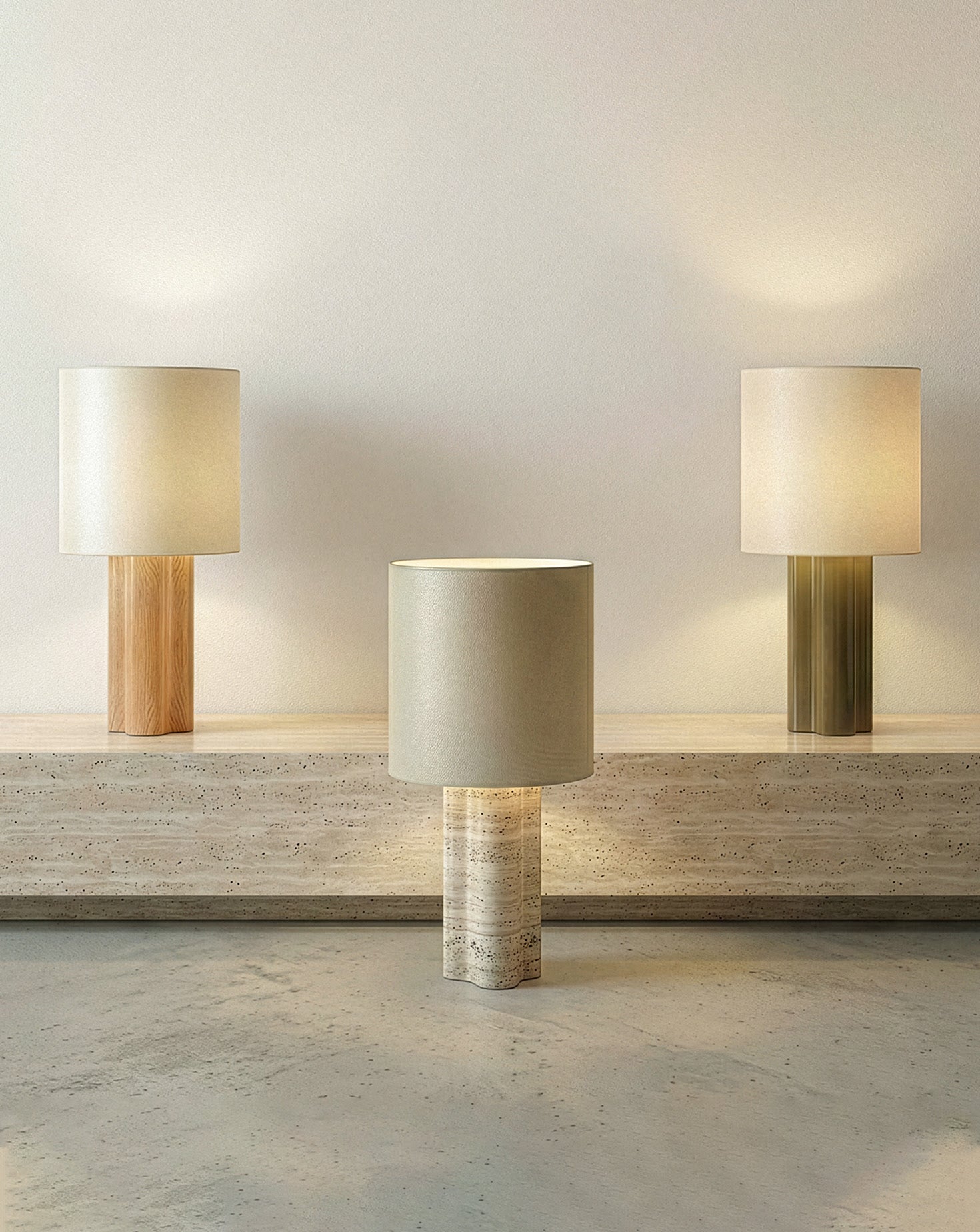 Arizona Stone Grey Table Lamp