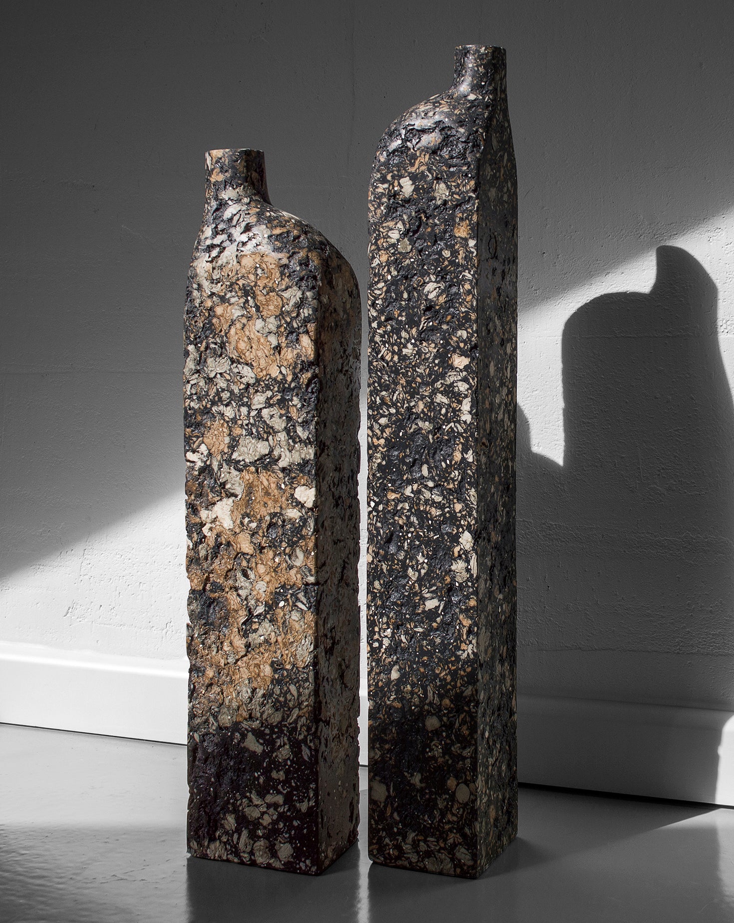Block Sculptural Black Vase