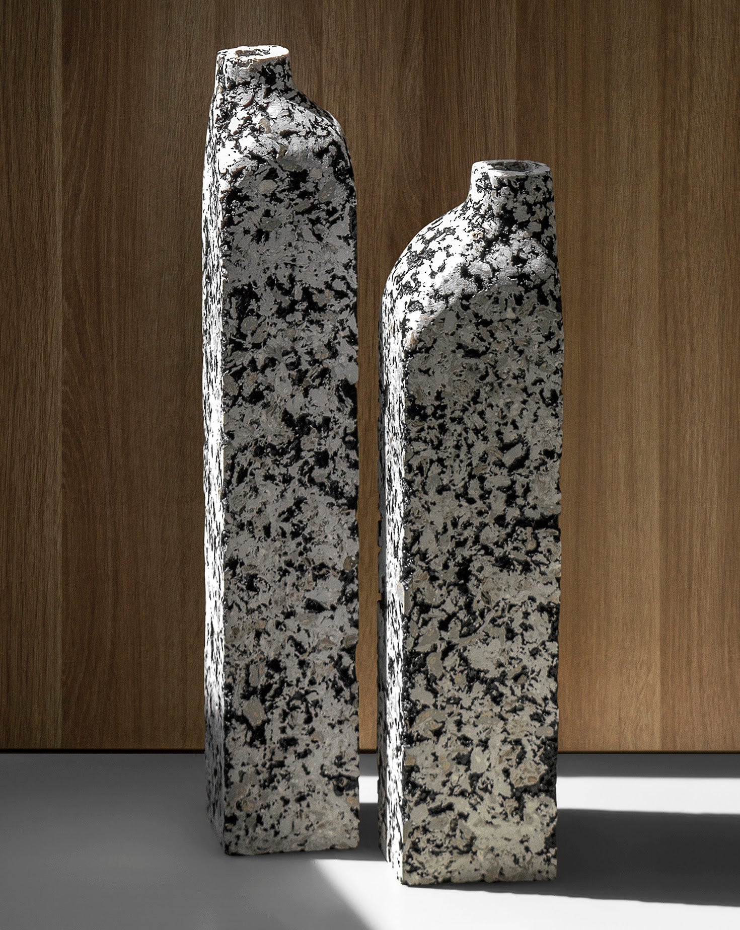 Block Sculptural White Vase