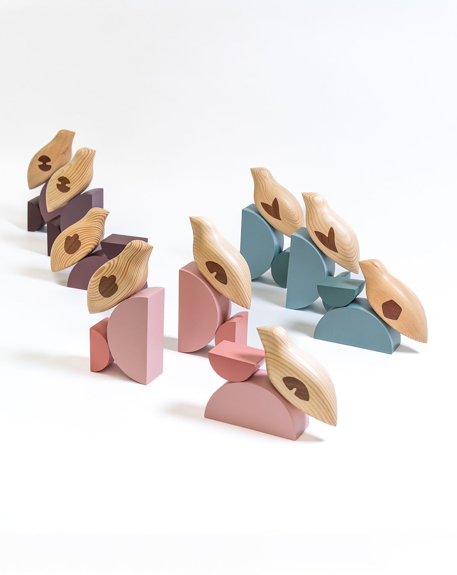 Bulbul Maple Wood and Berry Sculpture
