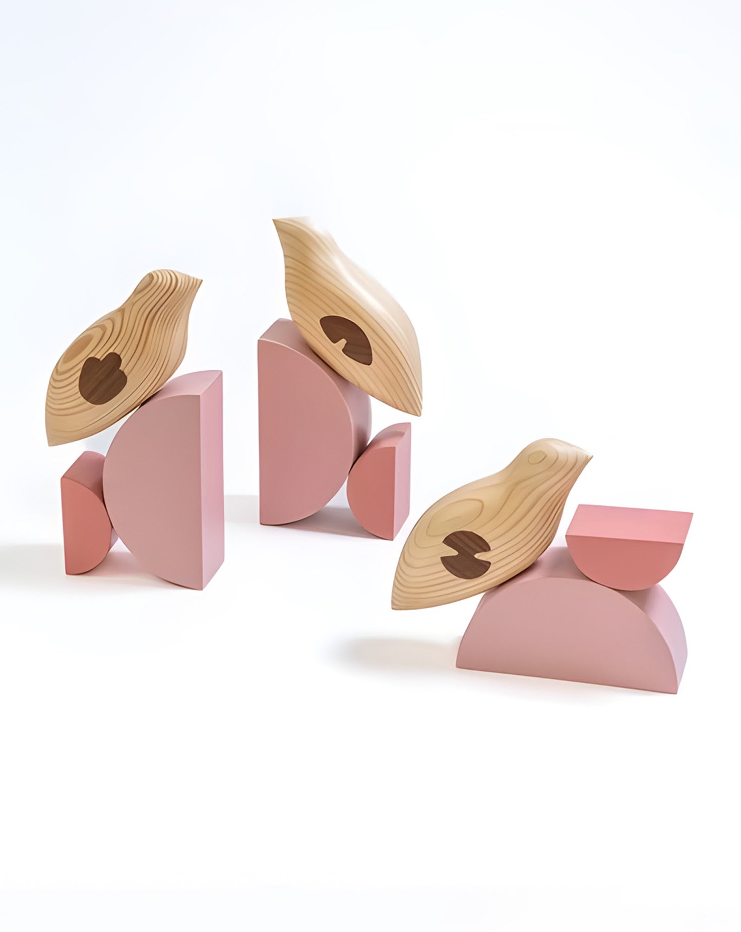Bulbul Maple Wood and Berry Sculpture
