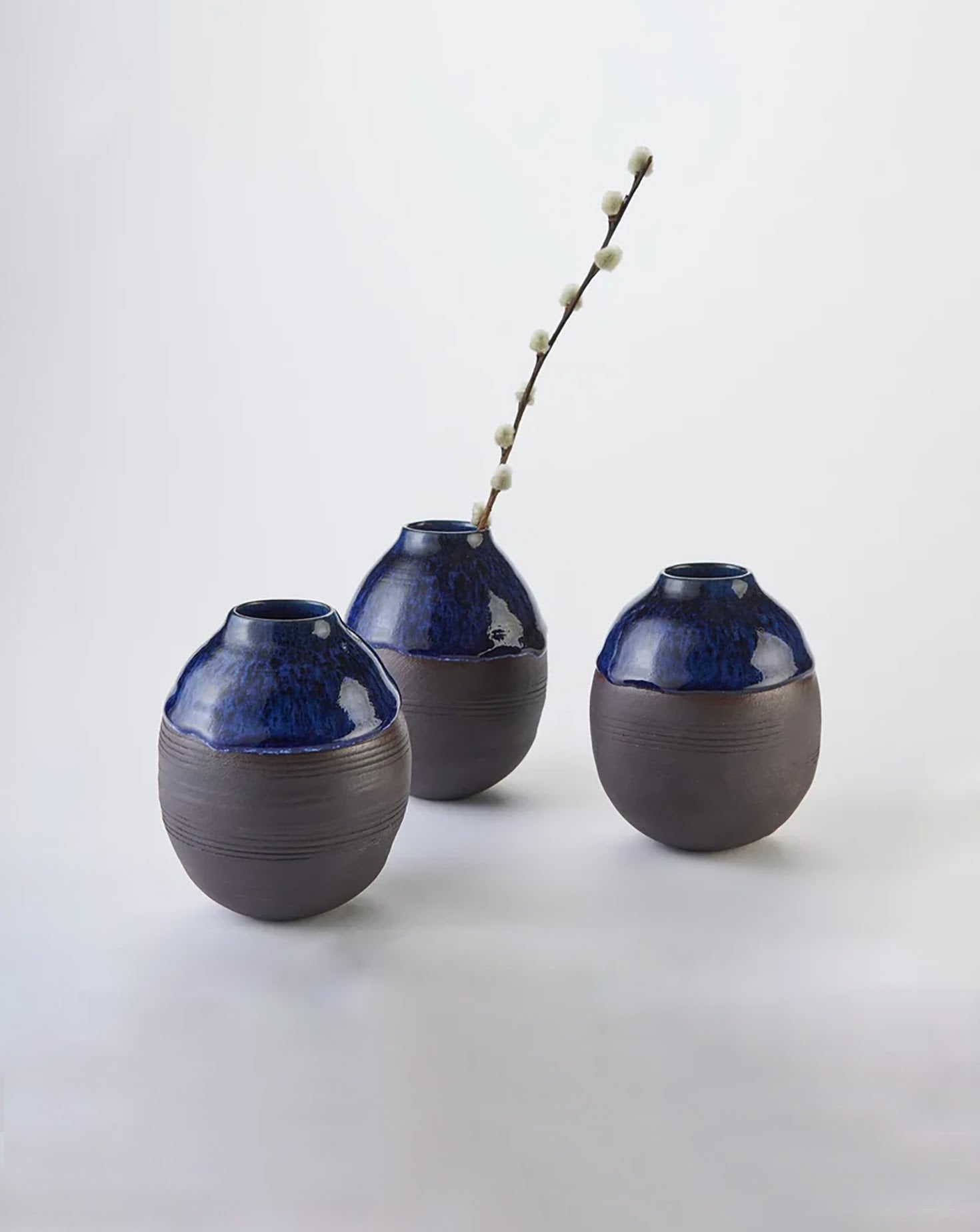 Cobal Blue Onyx Porcelain Moon Jar